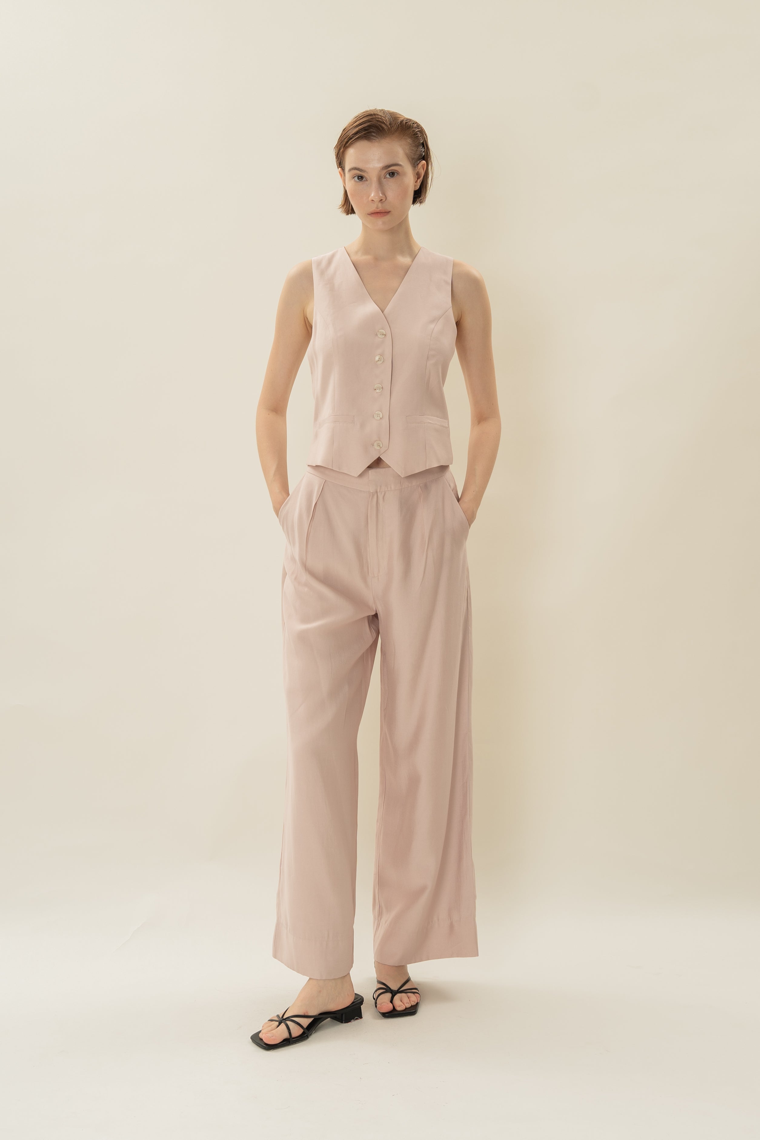 Classic Waistcoat in Petal Pink