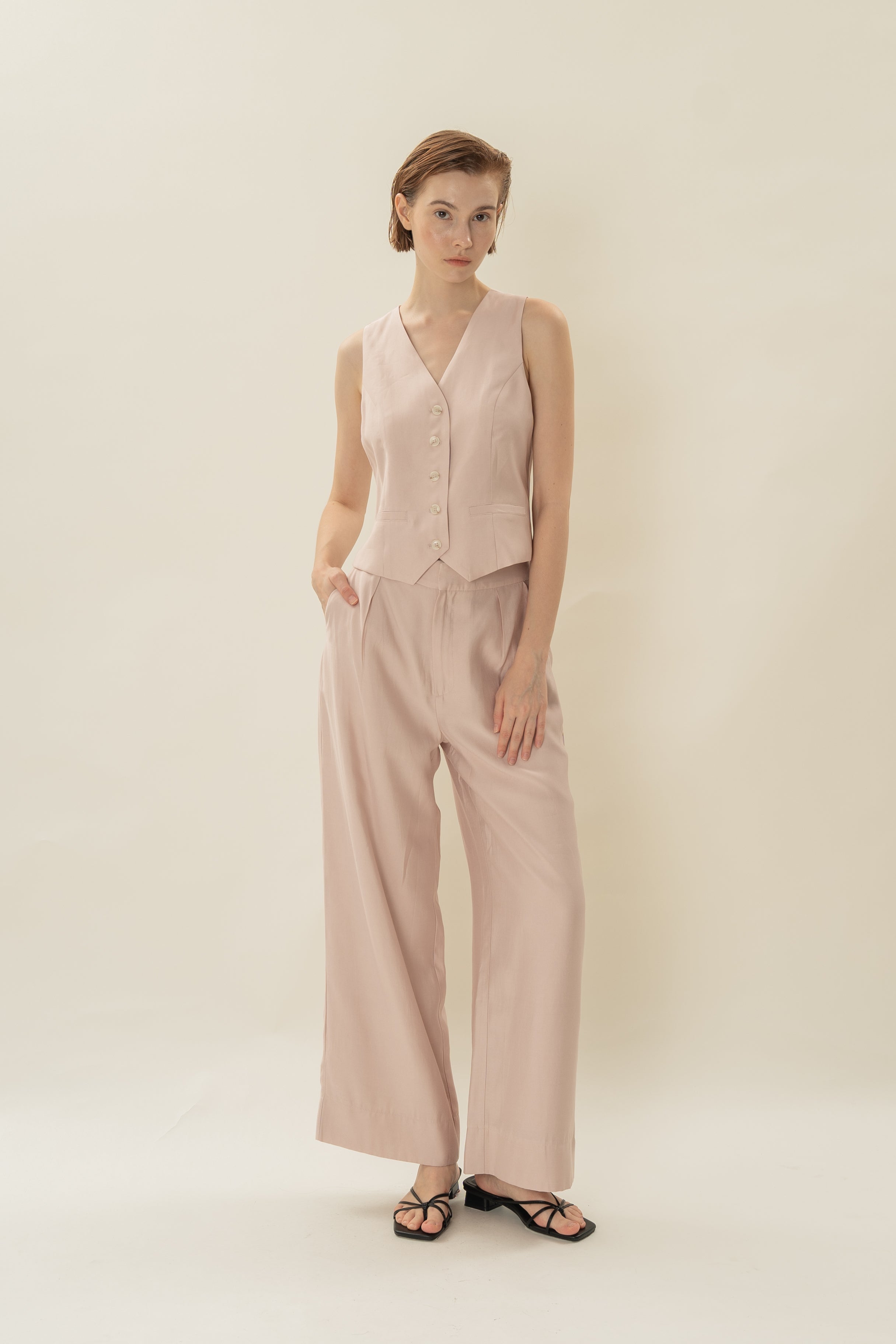 Classic Waistcoat in Petal Pink