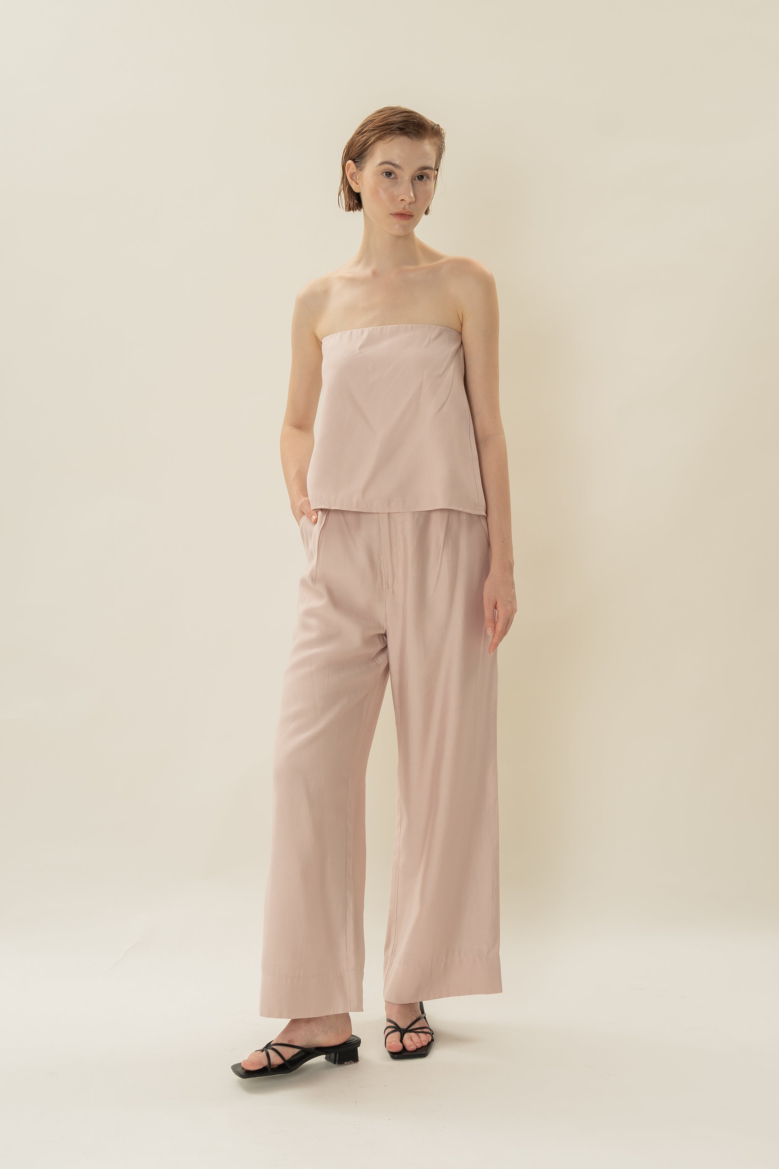 Bandeau Top in Petal Pink