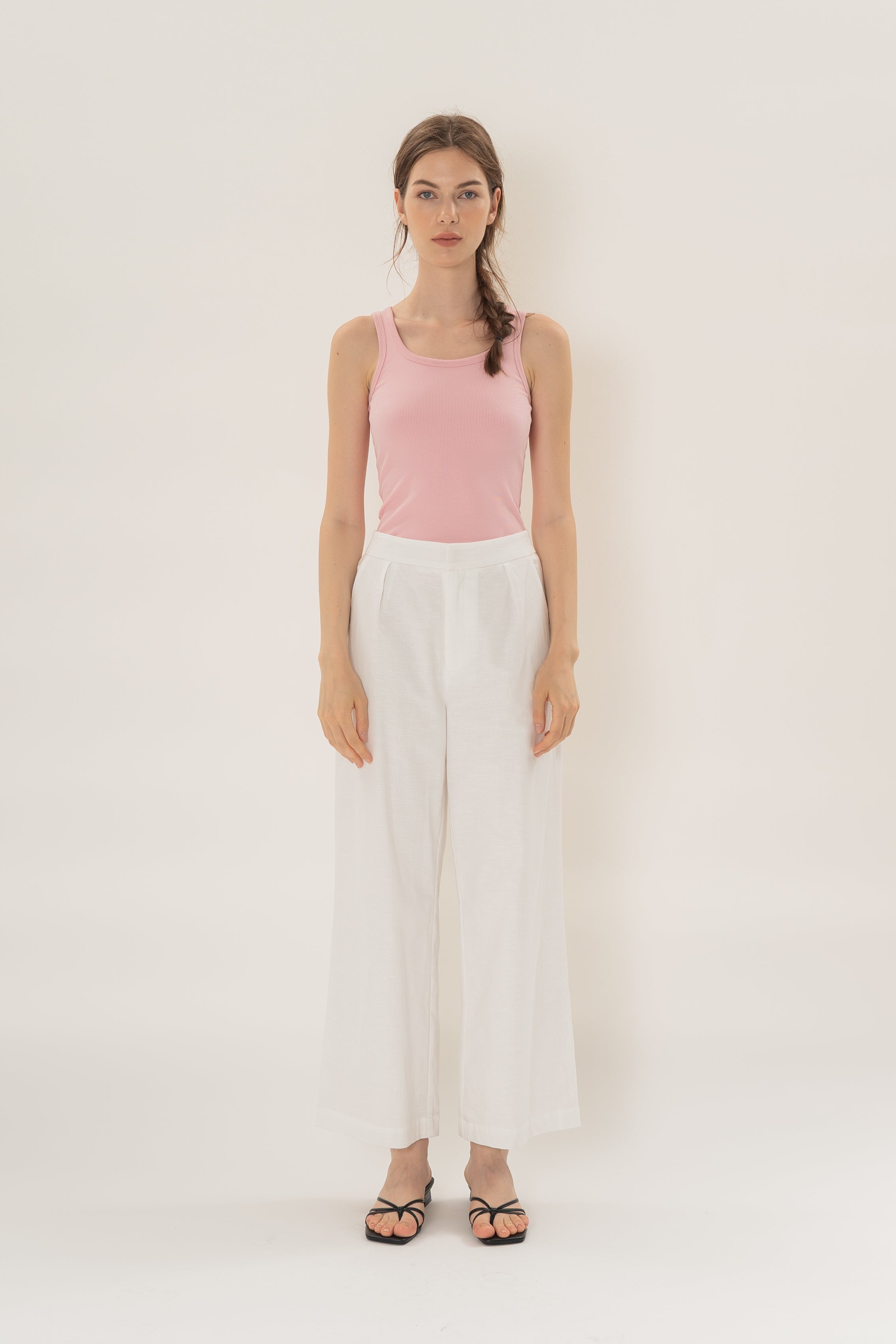 Scoop Neck Tank Top in Pink