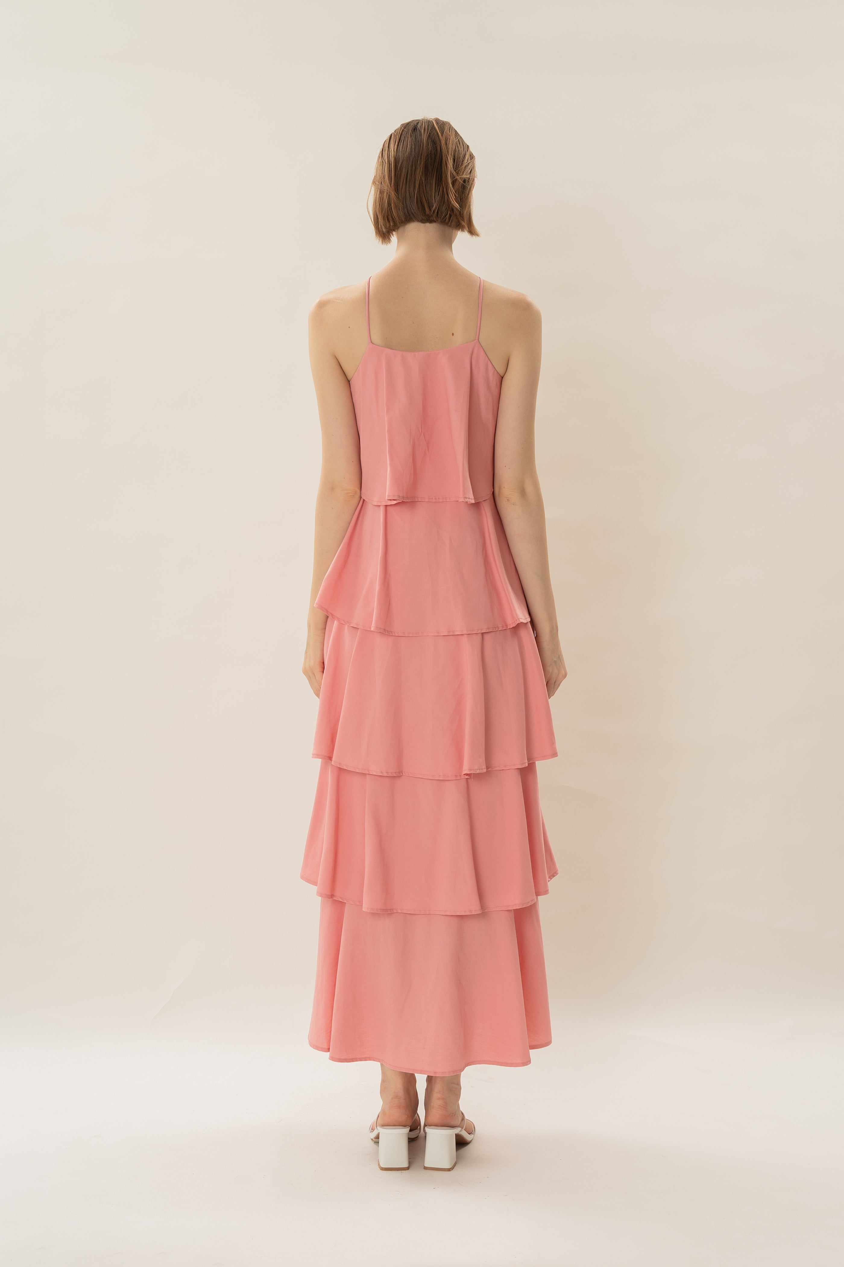 Layered Maxi Dress in Pink