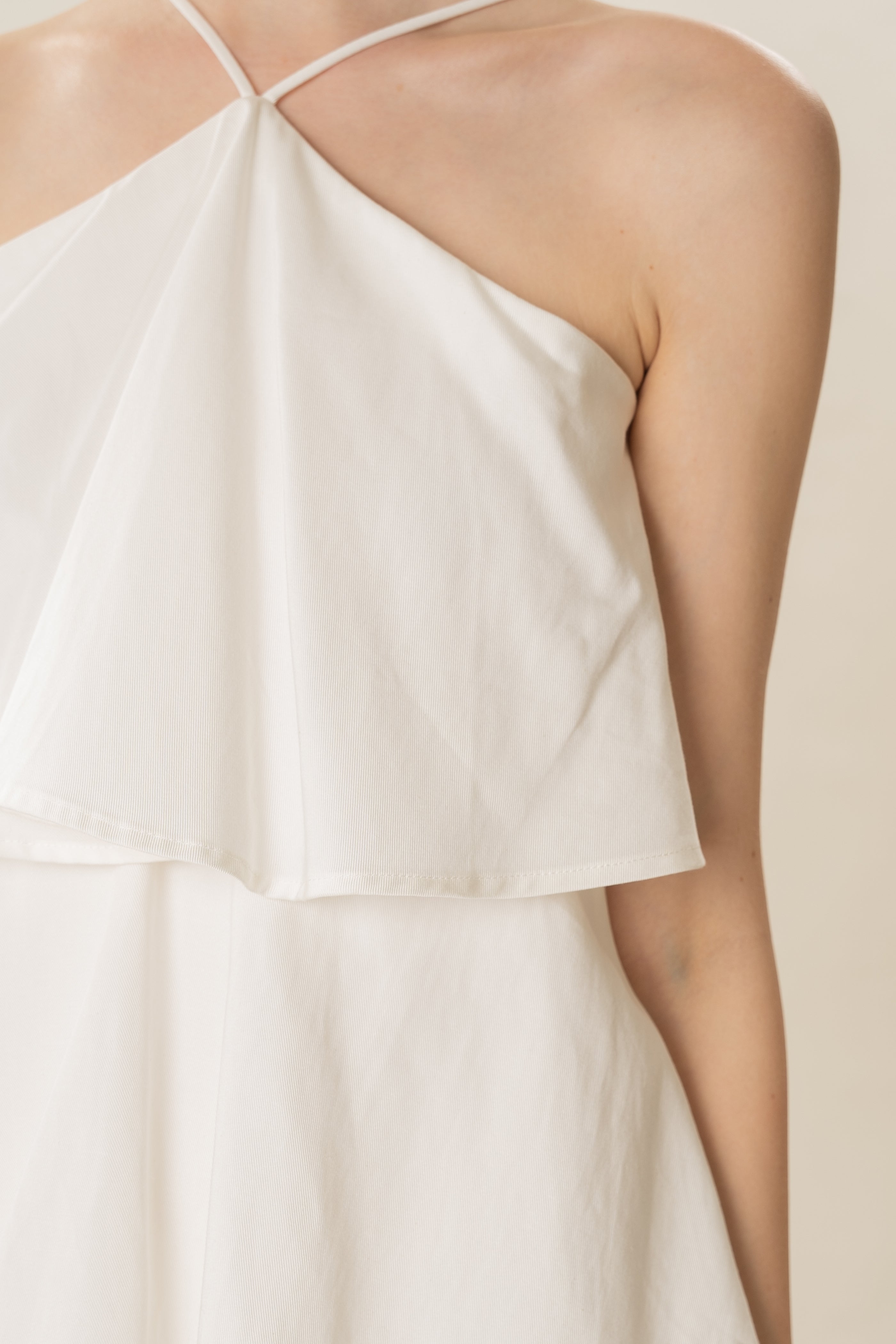 Layered Maxi Dress in White