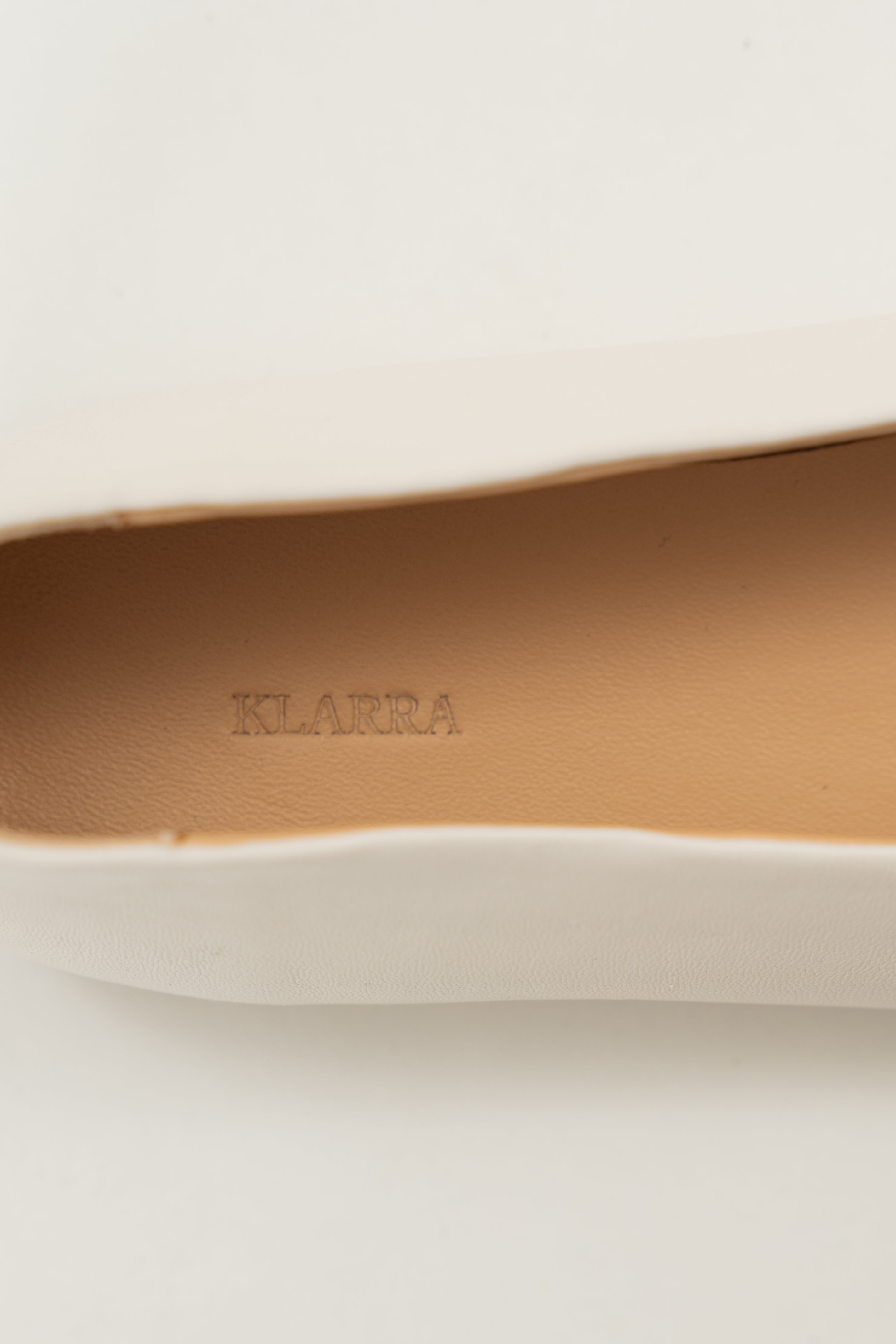 Dalla Leather Flats in White