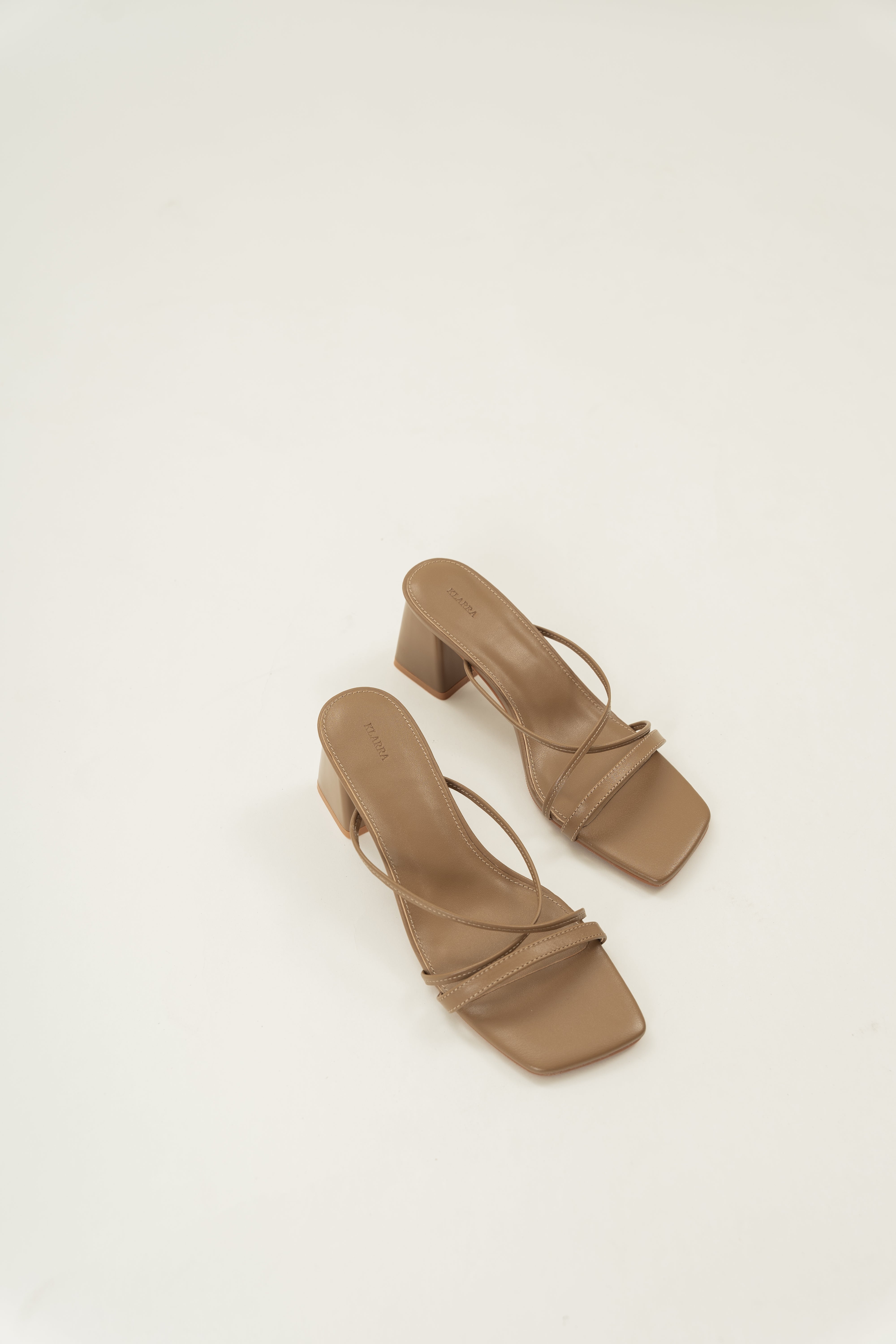 Lais Leather Heels in Oak