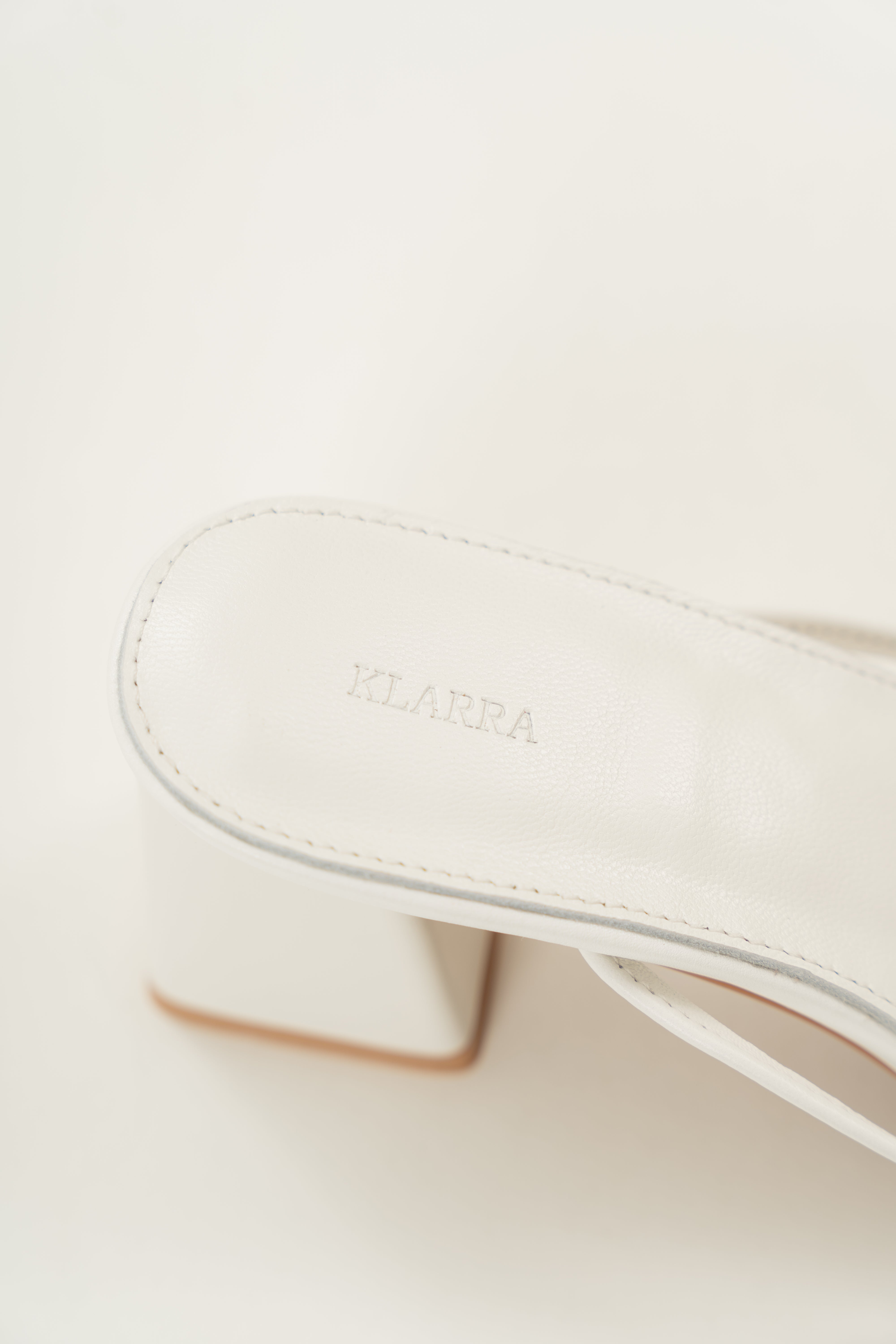 Lais Leather Heels in White