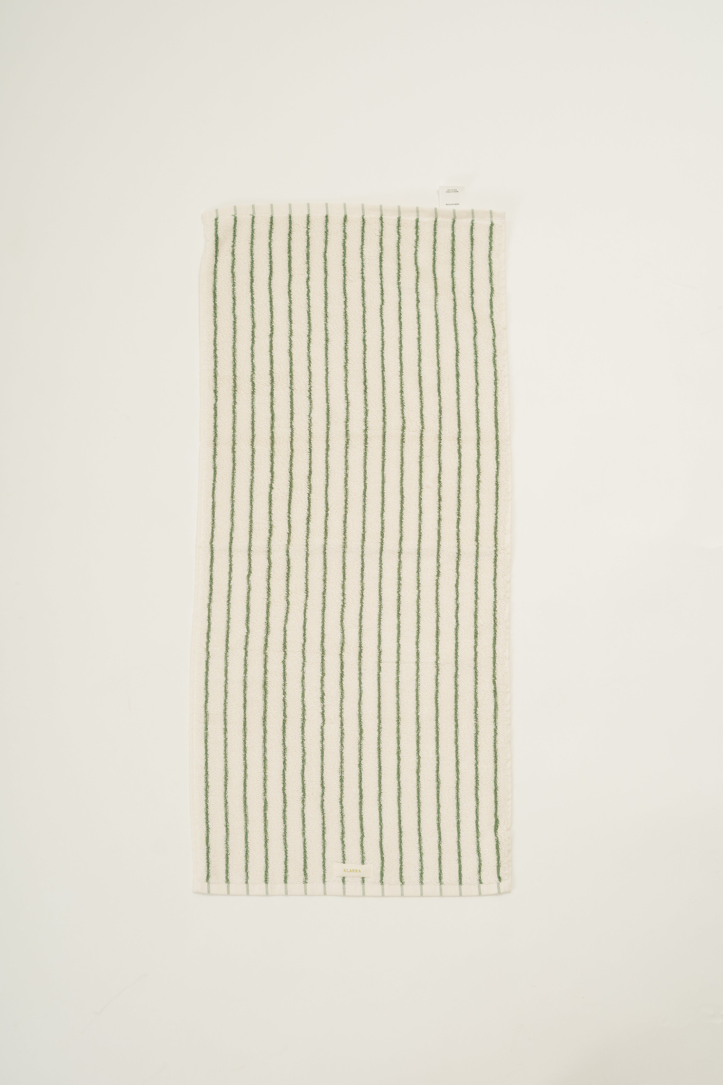Hand Towel In Green Stripes
