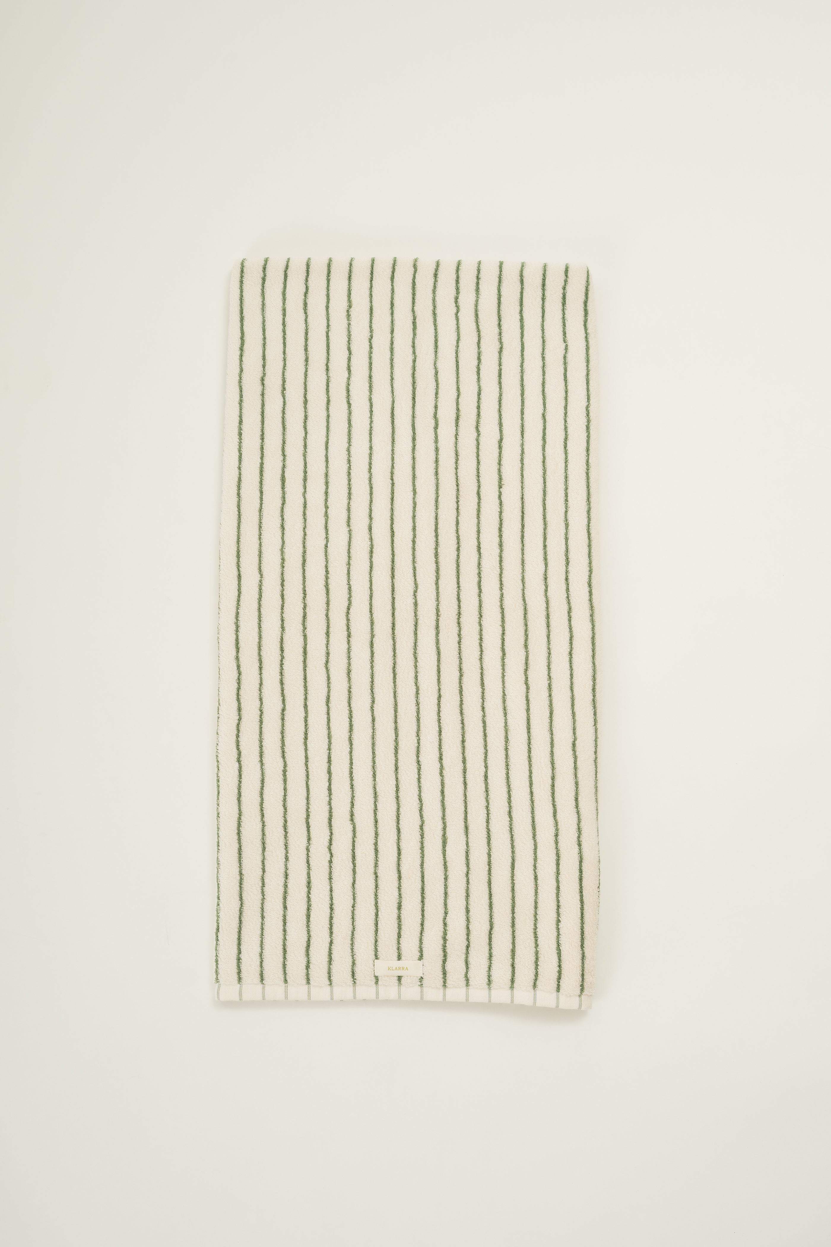 Bath Towel In Green Stripes