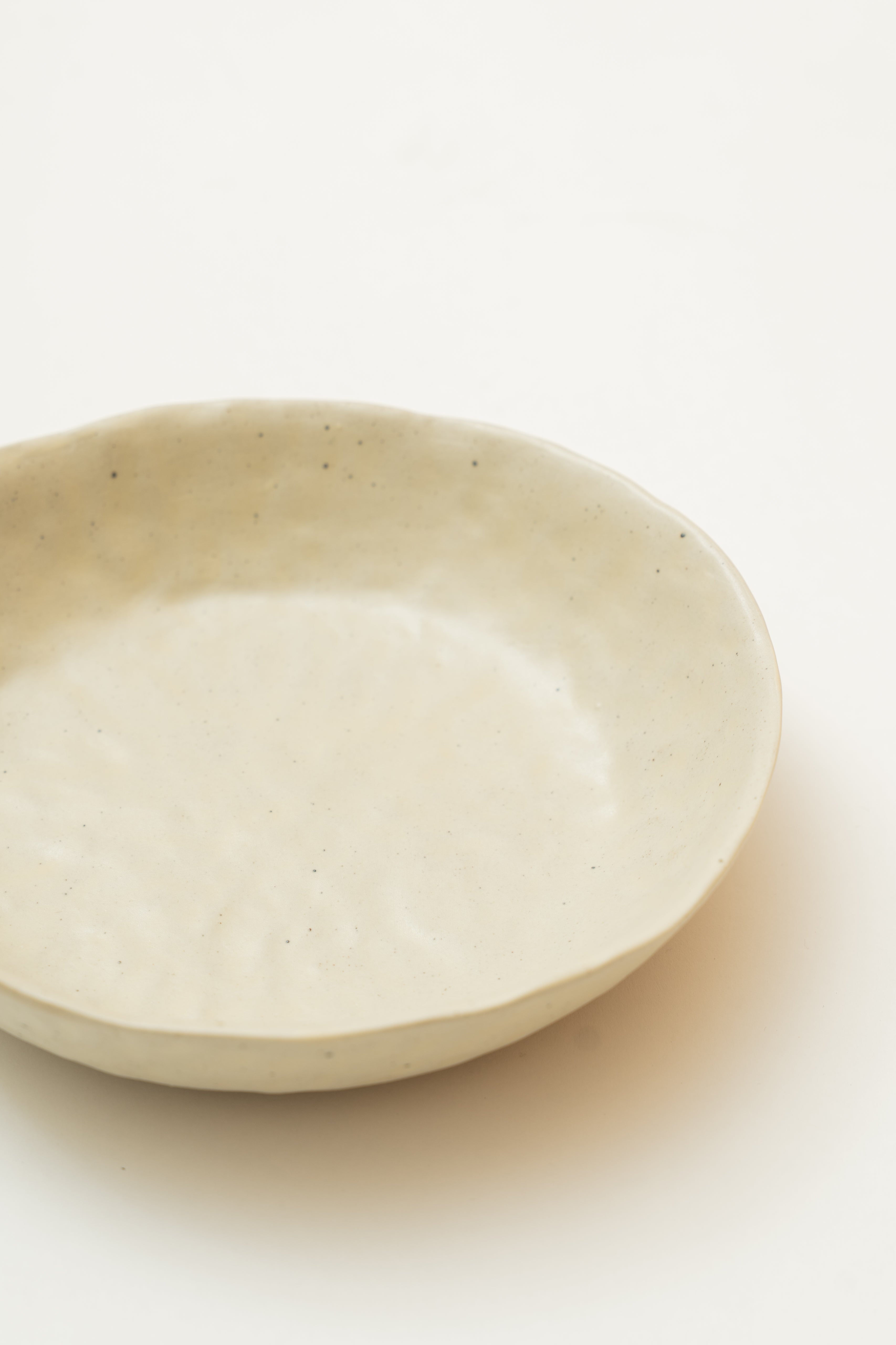 Deep Dish Plate in Speckled Stone Grey