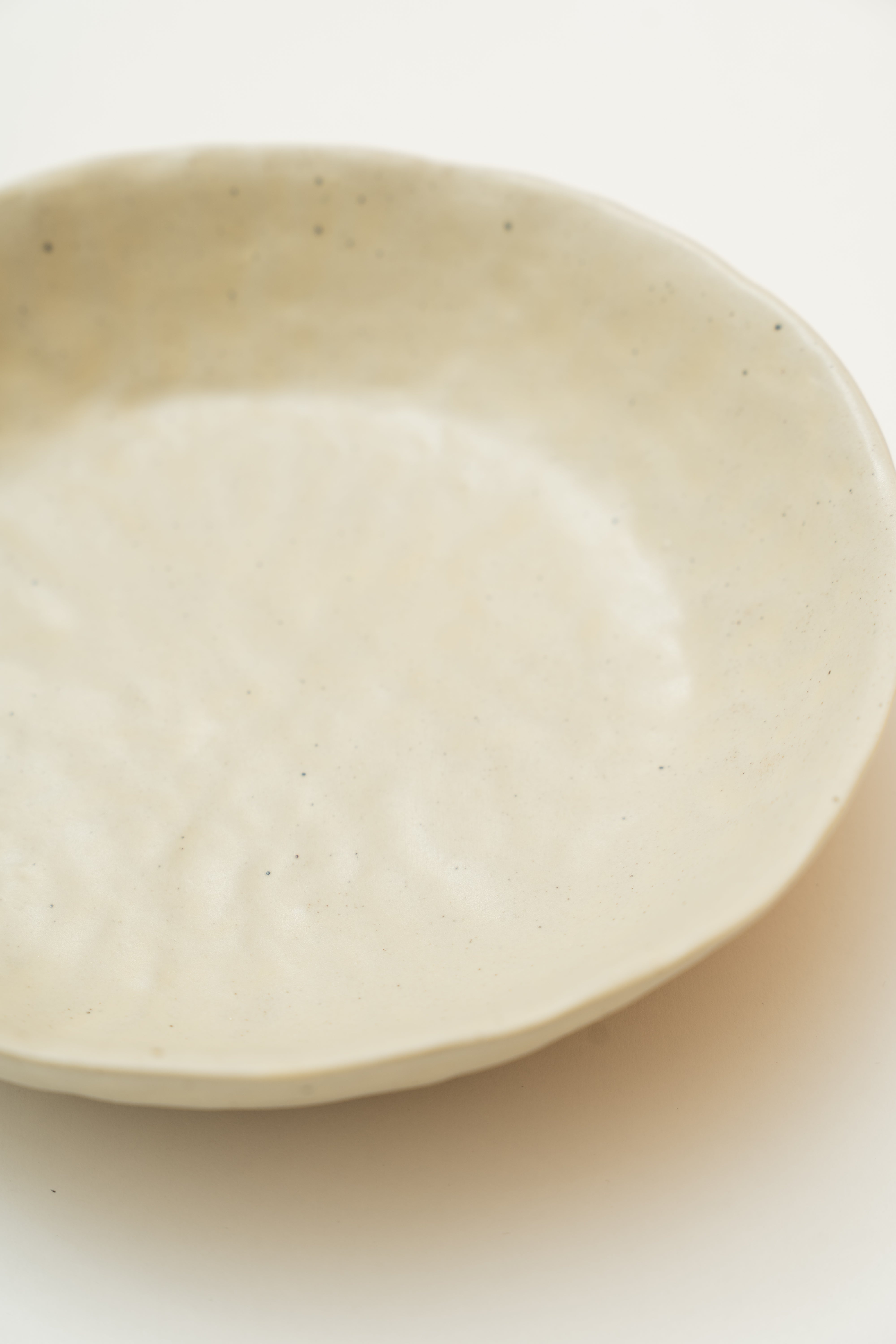 Deep Dish Plate in Speckled Stone Grey