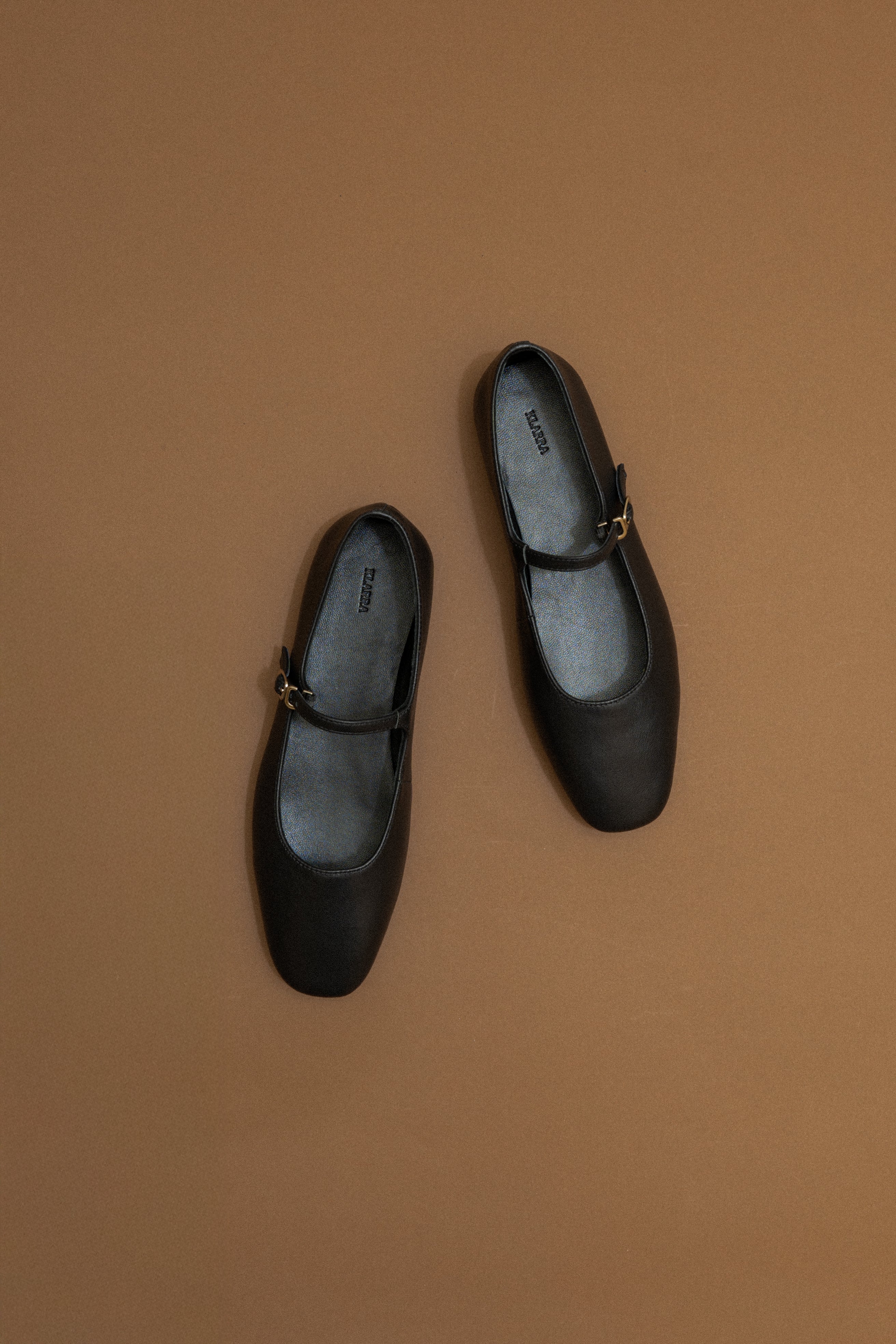 Cassia Leather Mary Janes in Black