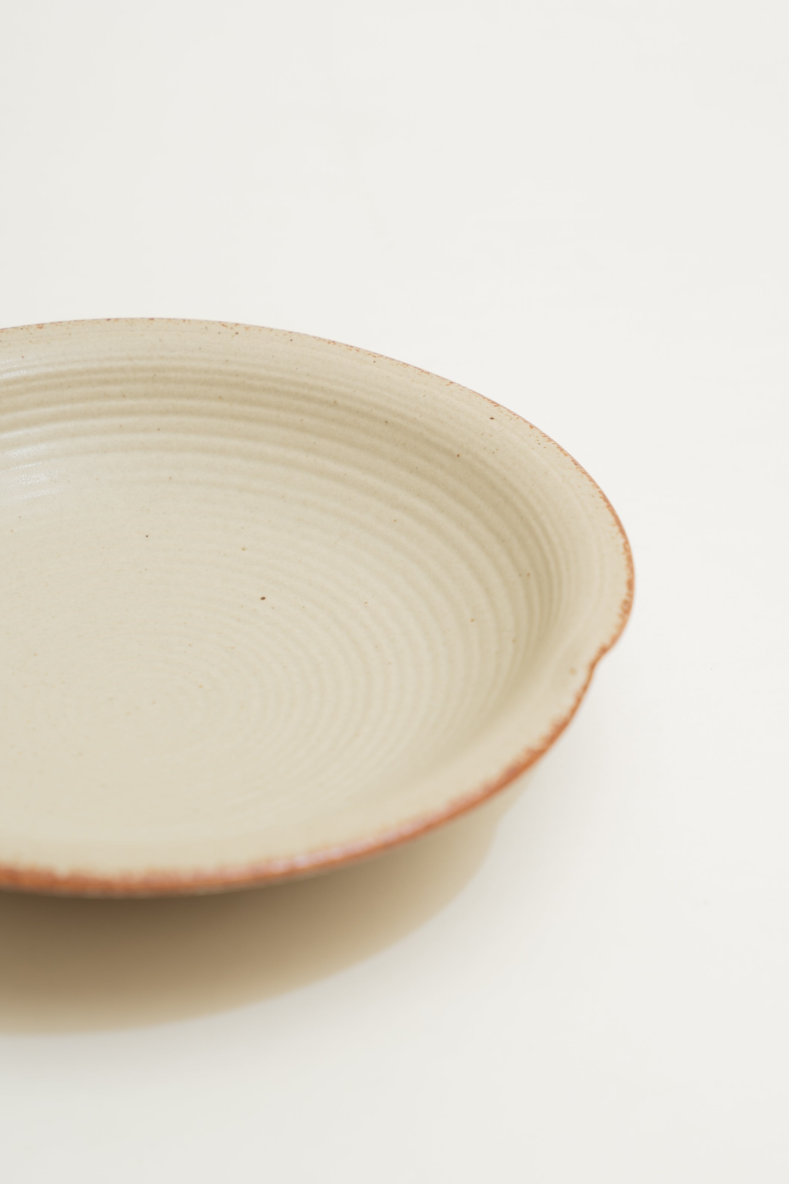 Earthenware Plate in Light Stone