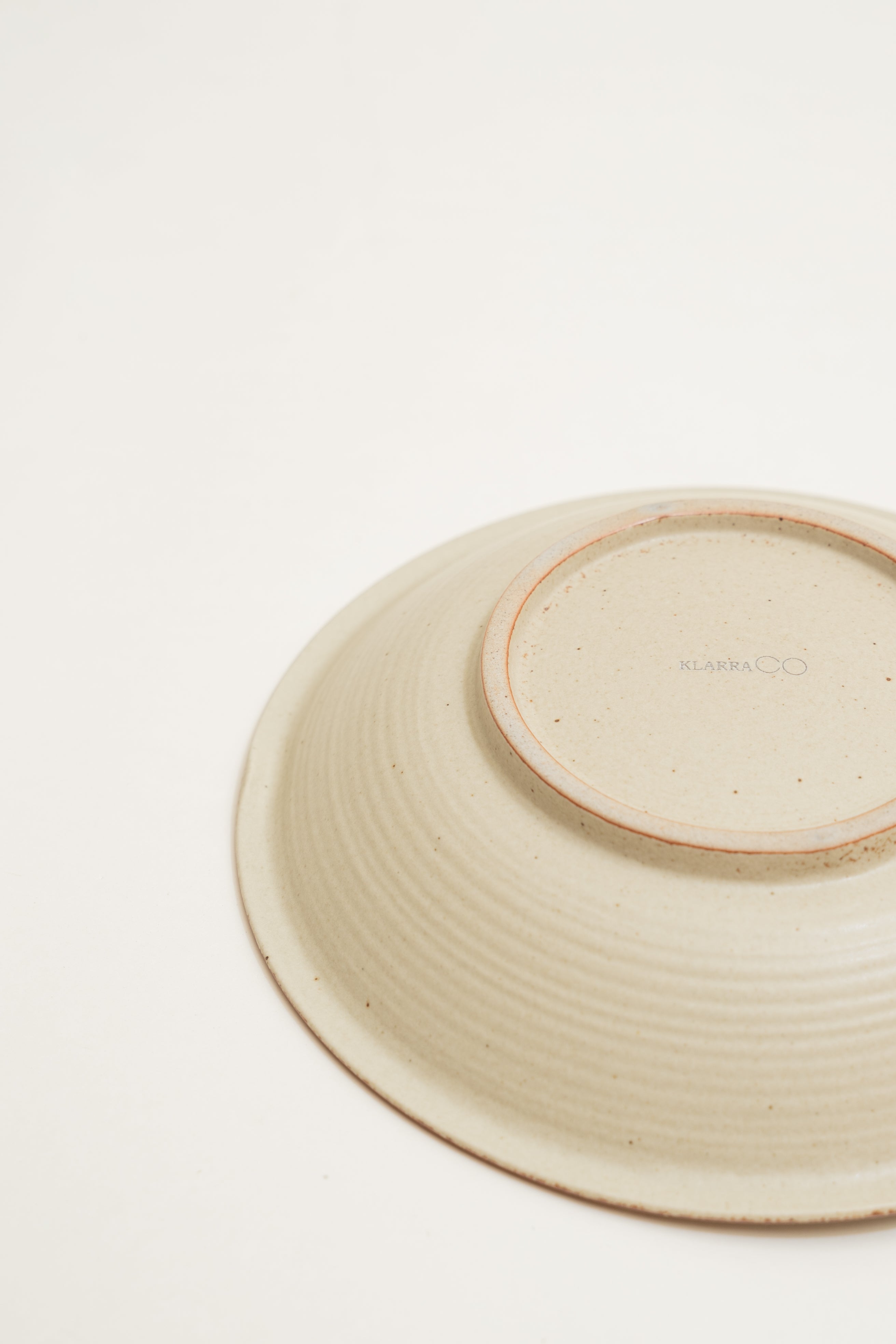 Earthenware Plate in Light Stone