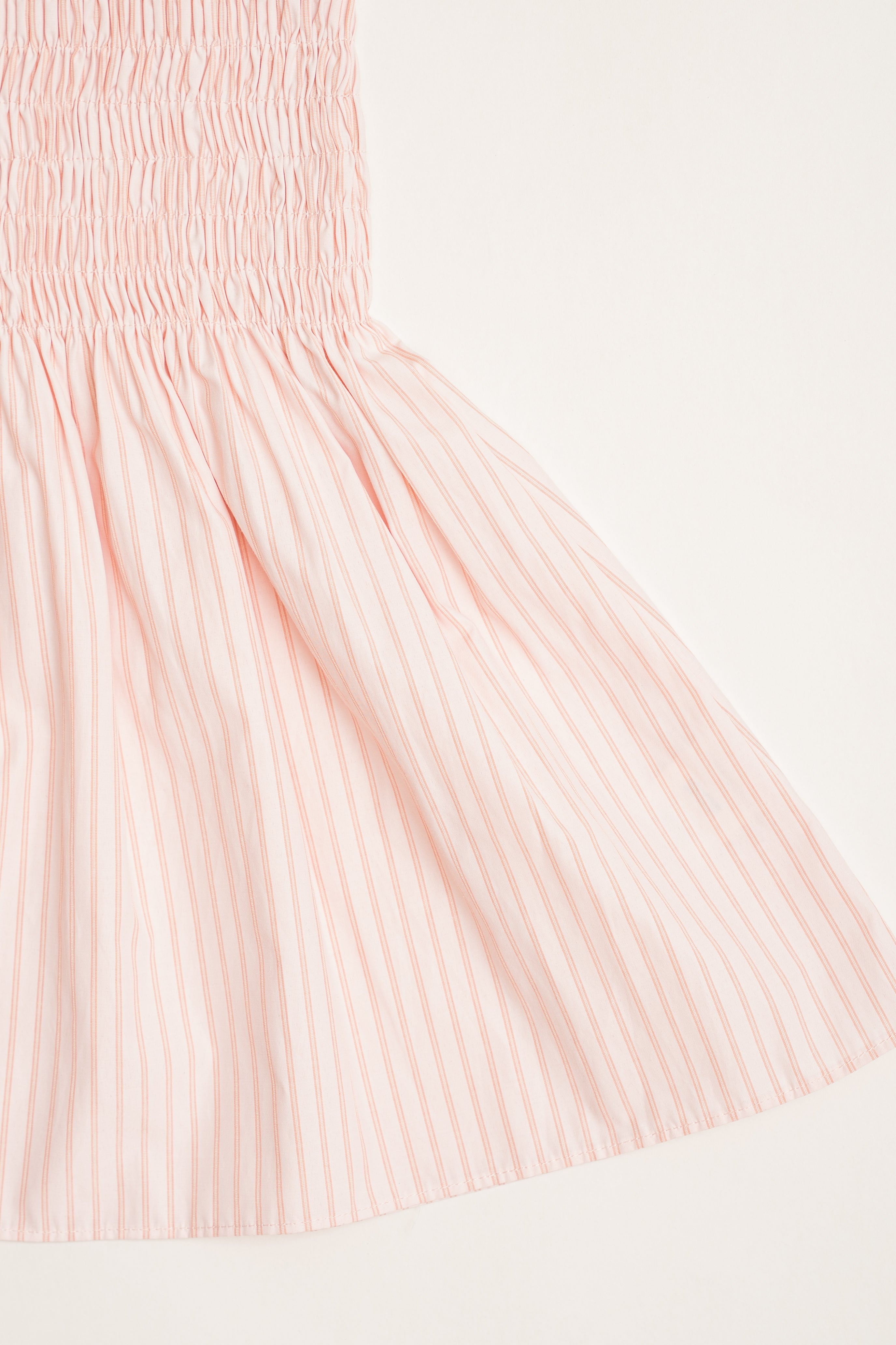Mini Cami Shirred Dress in Roseate Stripe