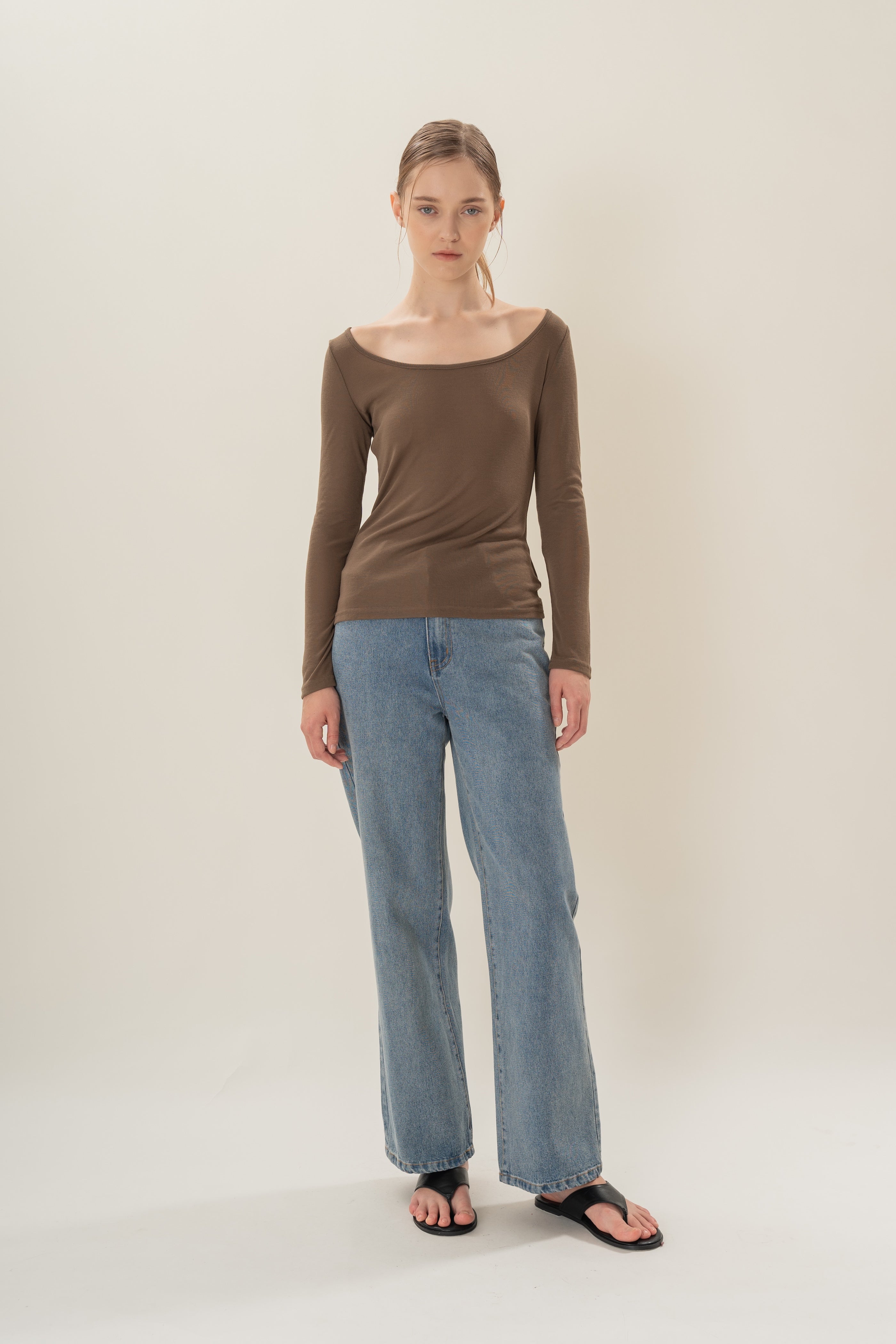 Soft Layered Two-Piece in Brown