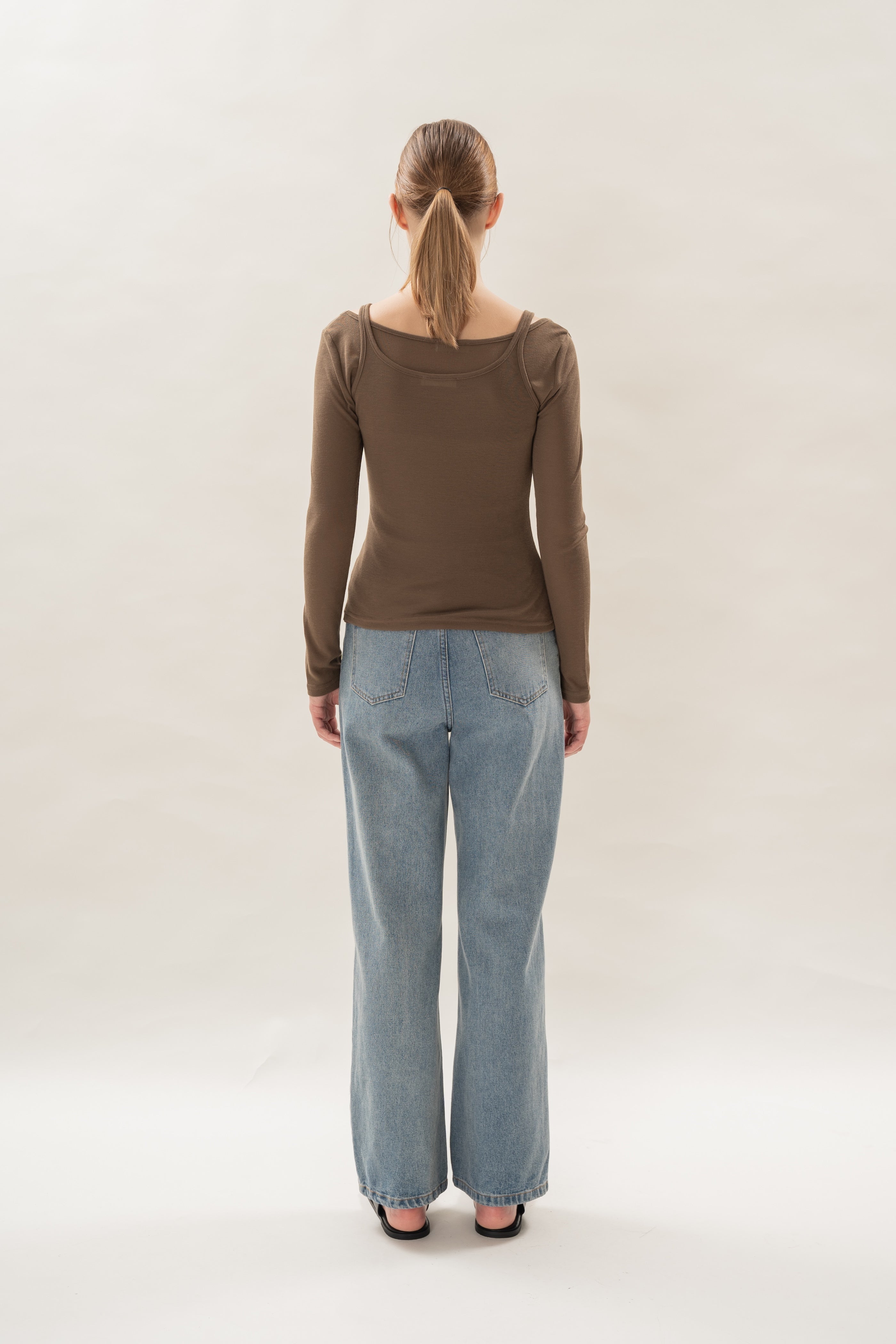 Soft Layered Two-Piece in Brown