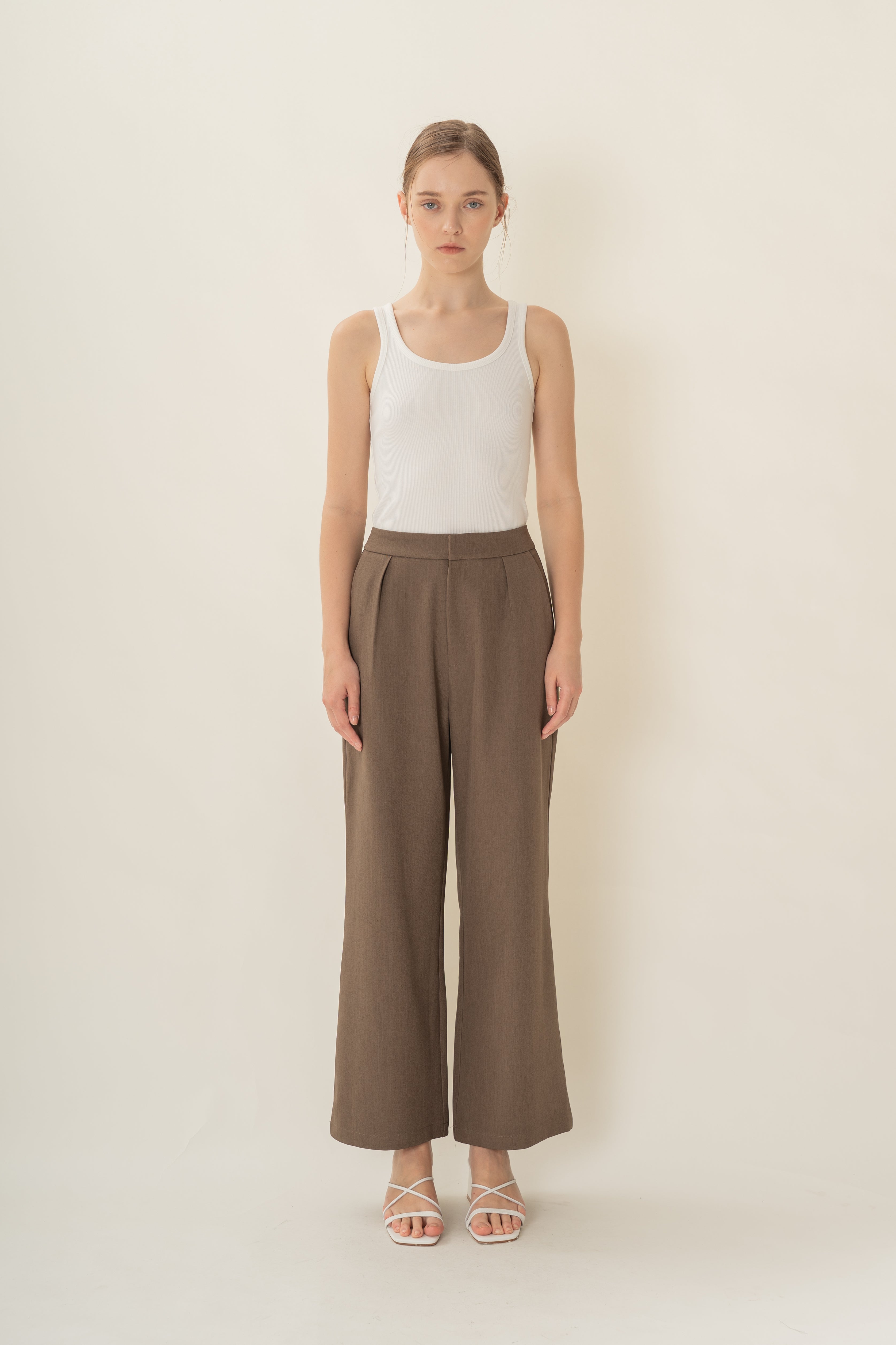 Suiting Trousers in Heather Brown