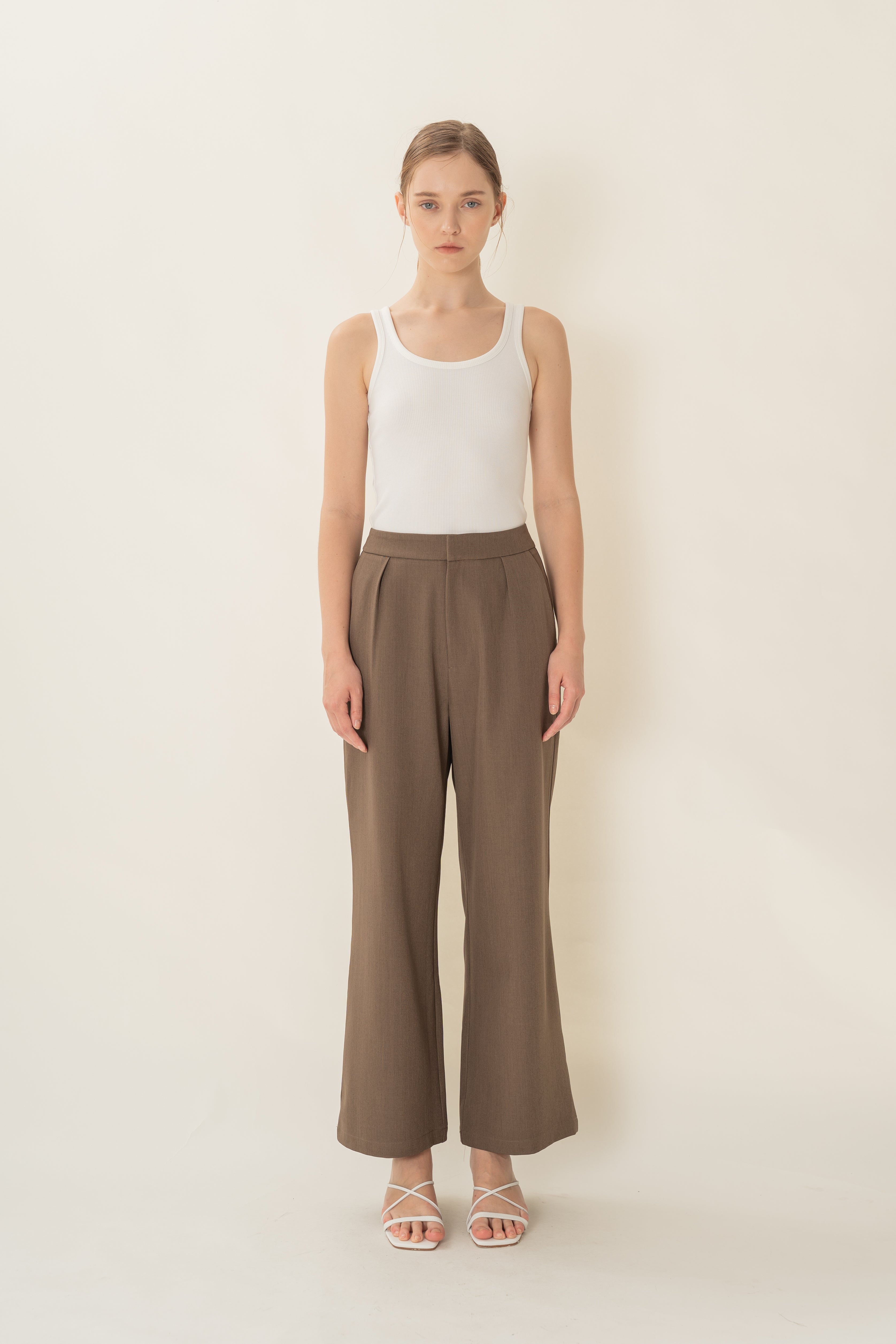 Suiting Trousers in Heather Brown
