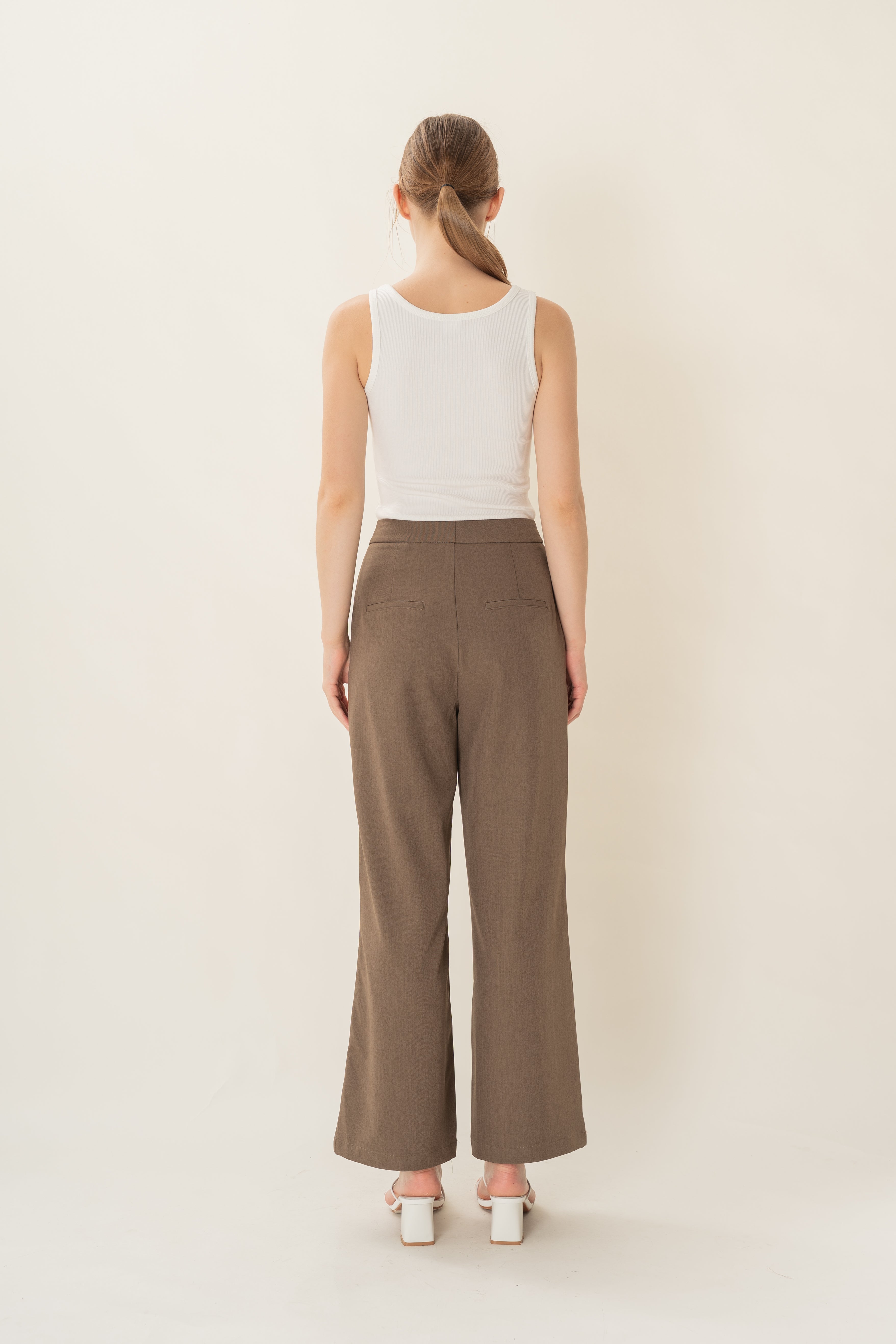 Suiting Trousers in Heather Brown