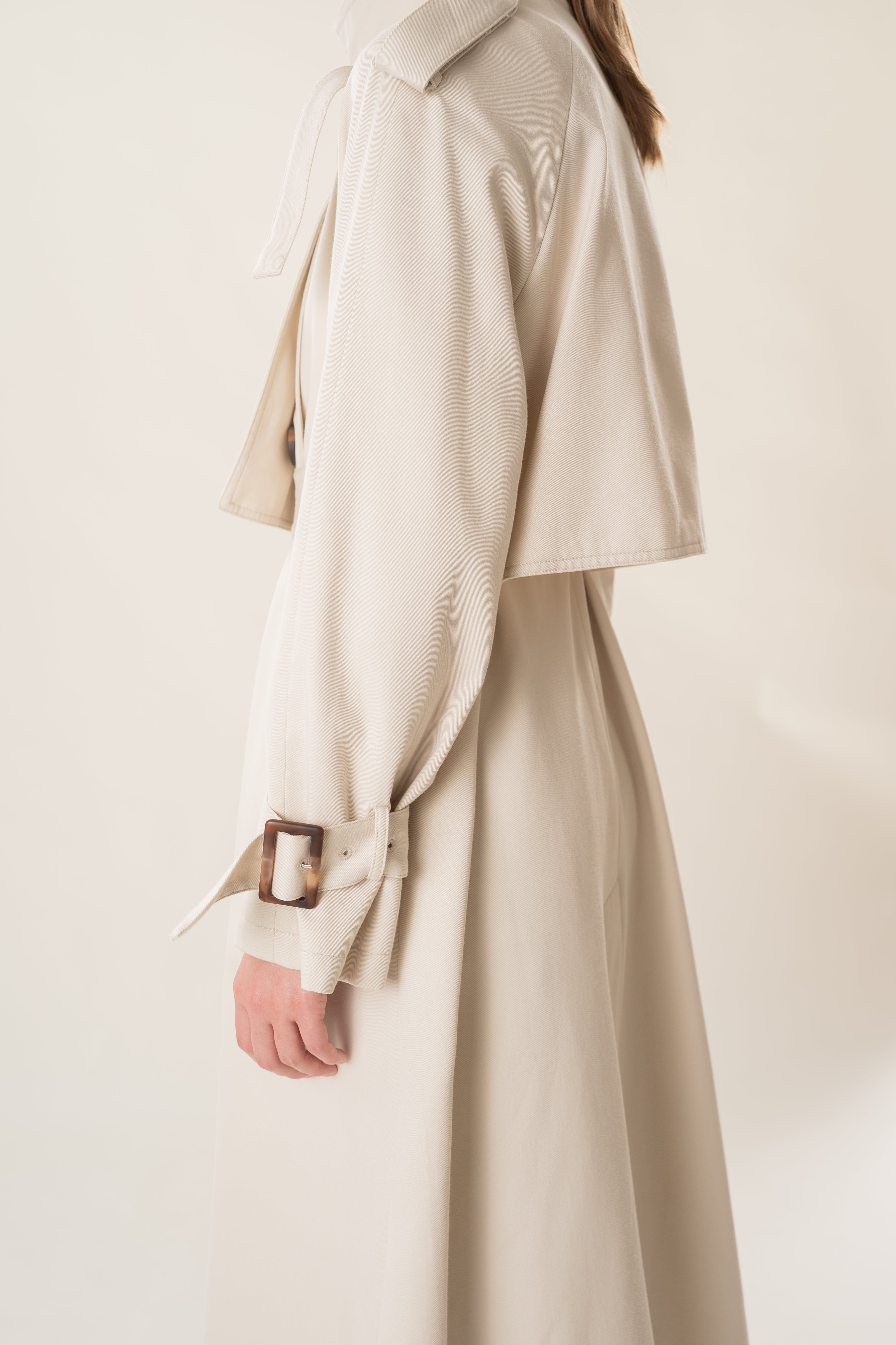 Long Trench Coat in Natural