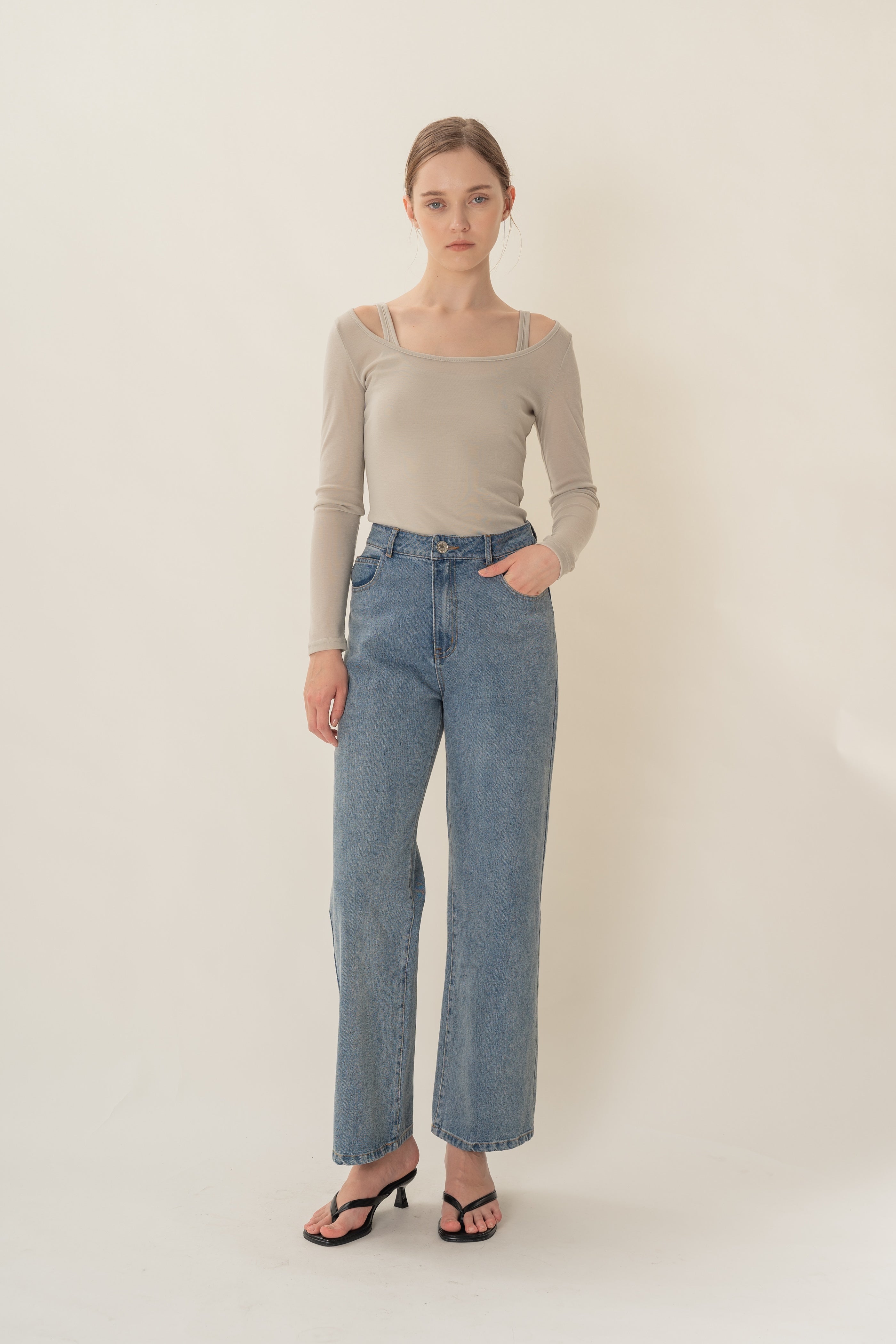 Soft Layered Two-Piece in Grey