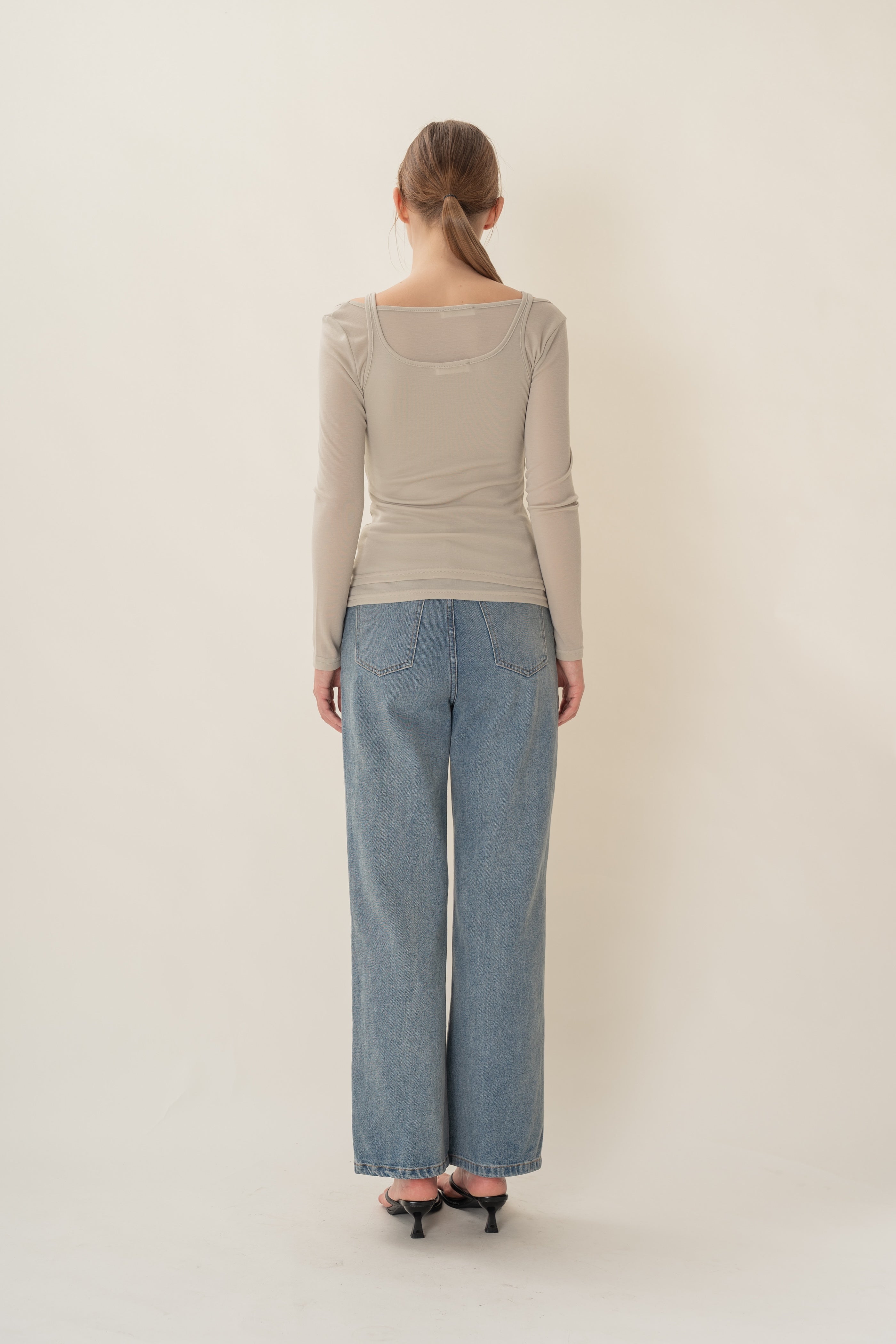 Soft Layered Two-Piece in Grey
