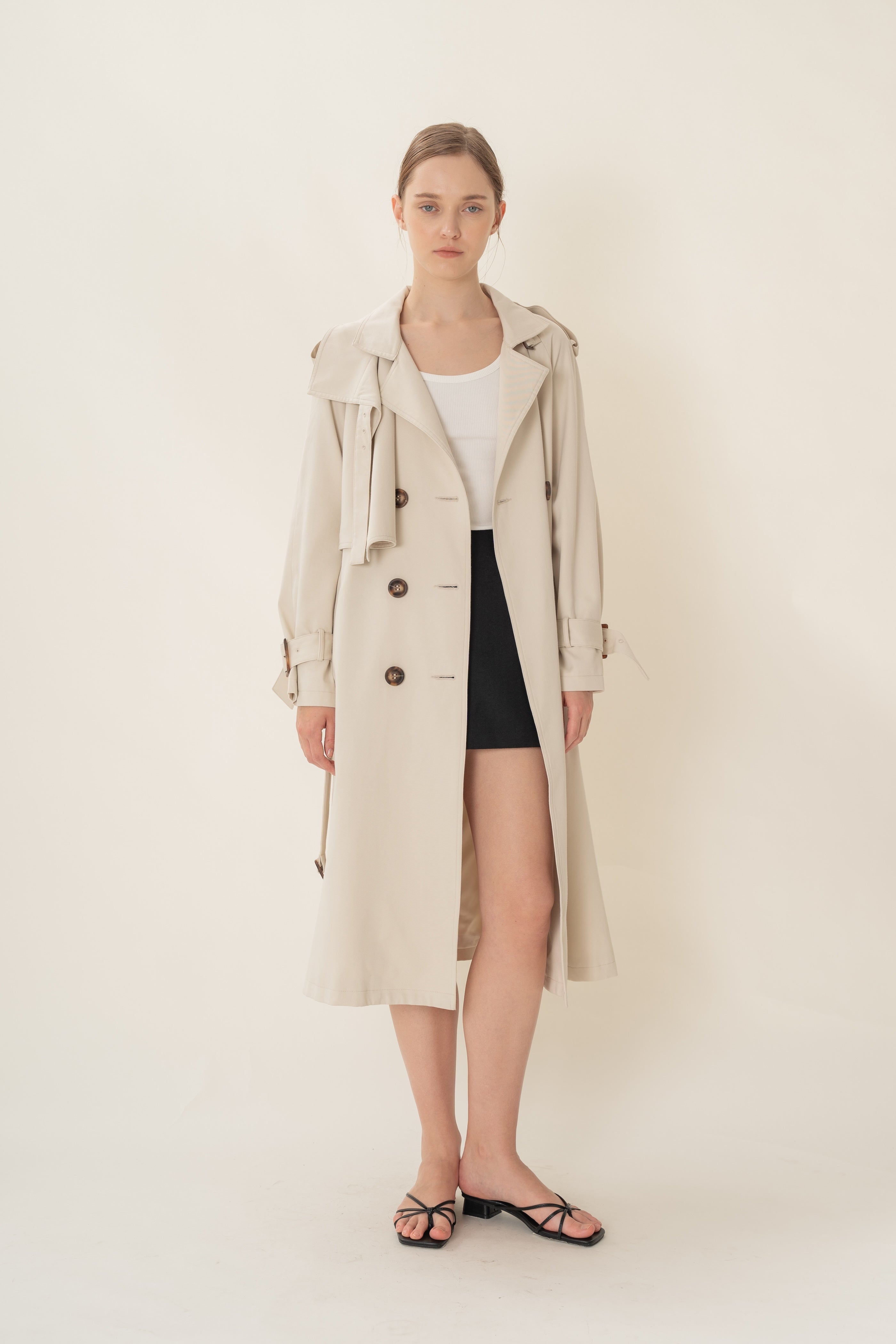 Textured Skort in Black