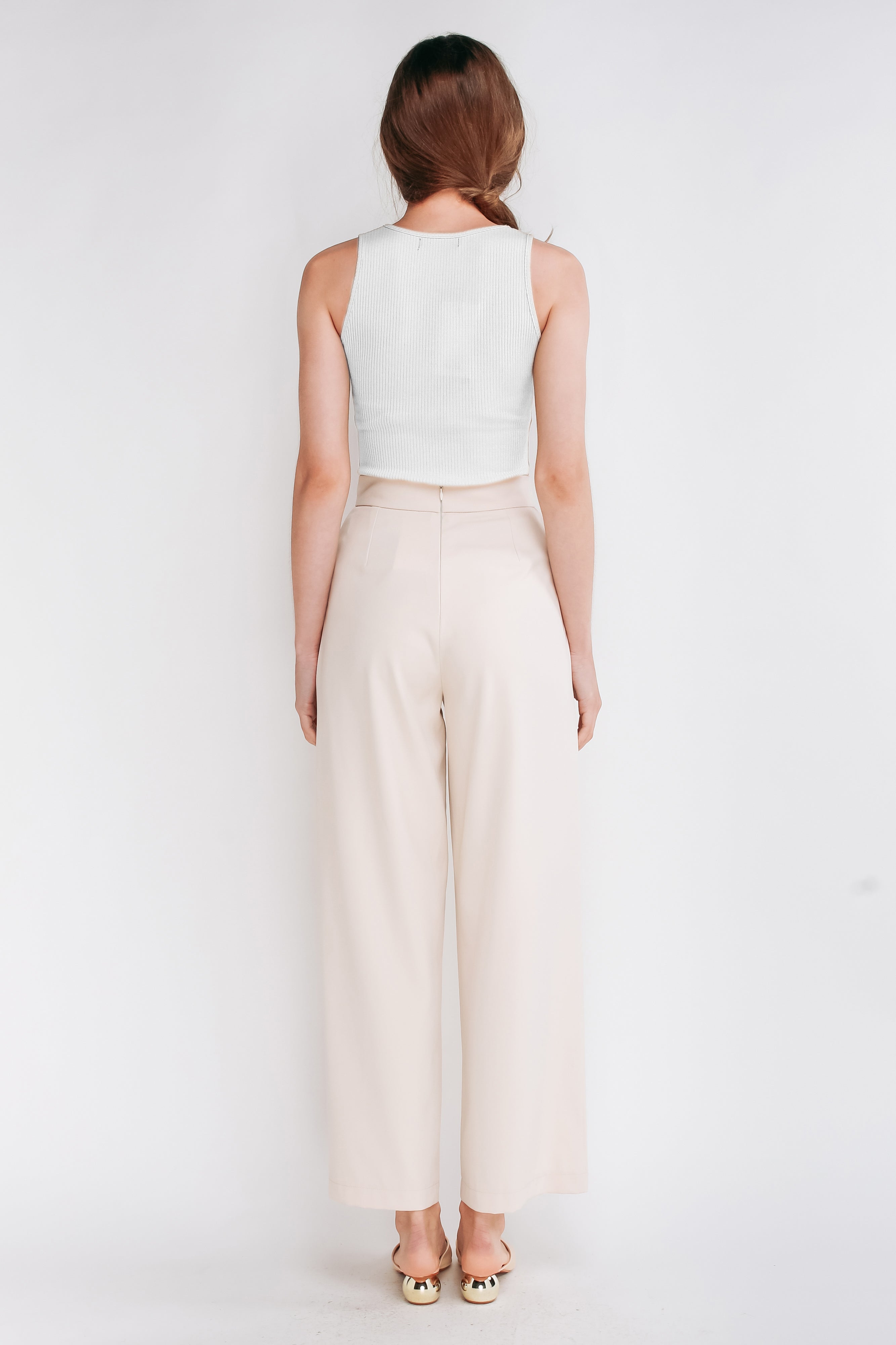 Square Neck Tank Top In Off White (Sale)