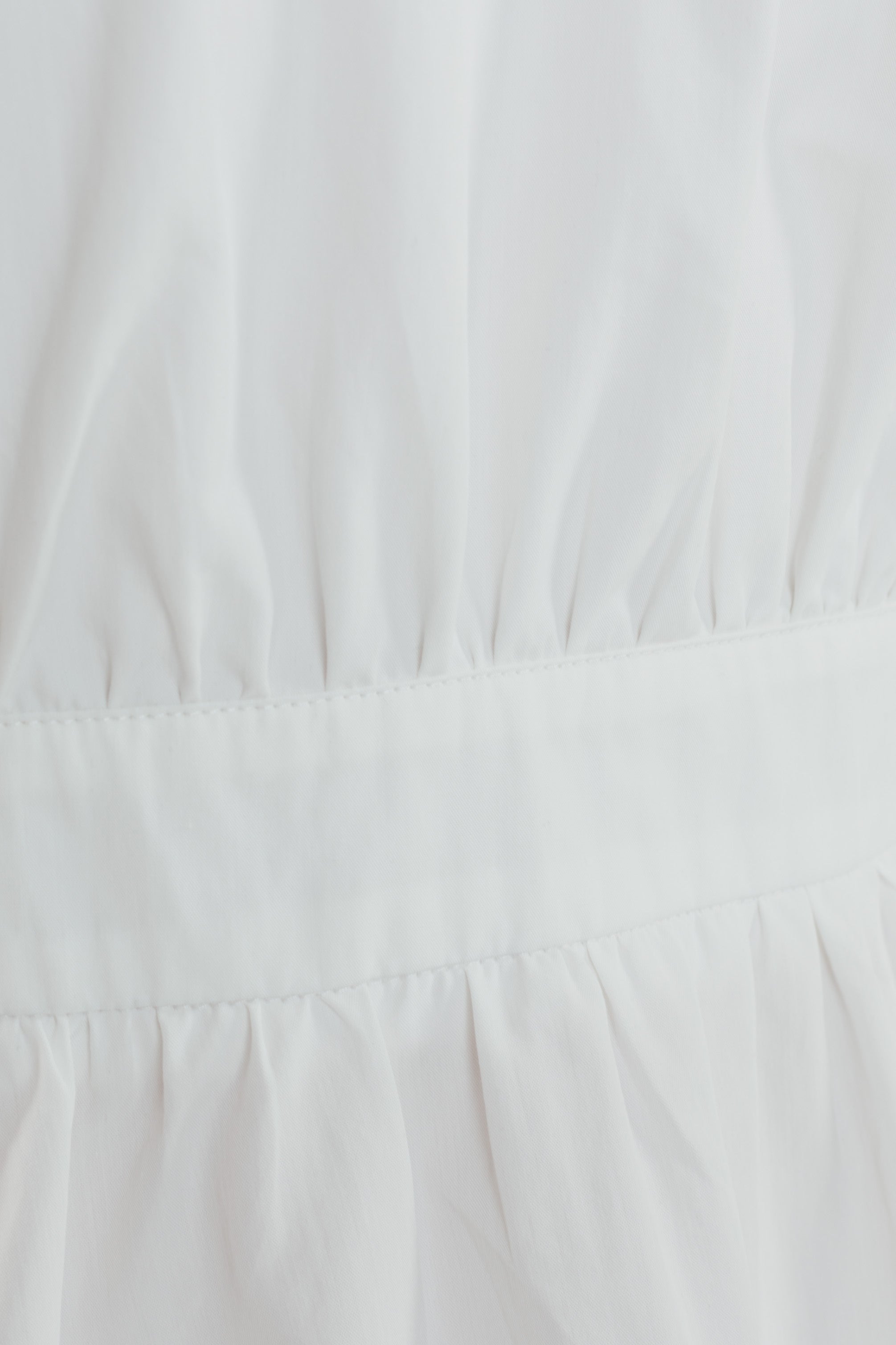 Cotton Midi Wrap Dress in White