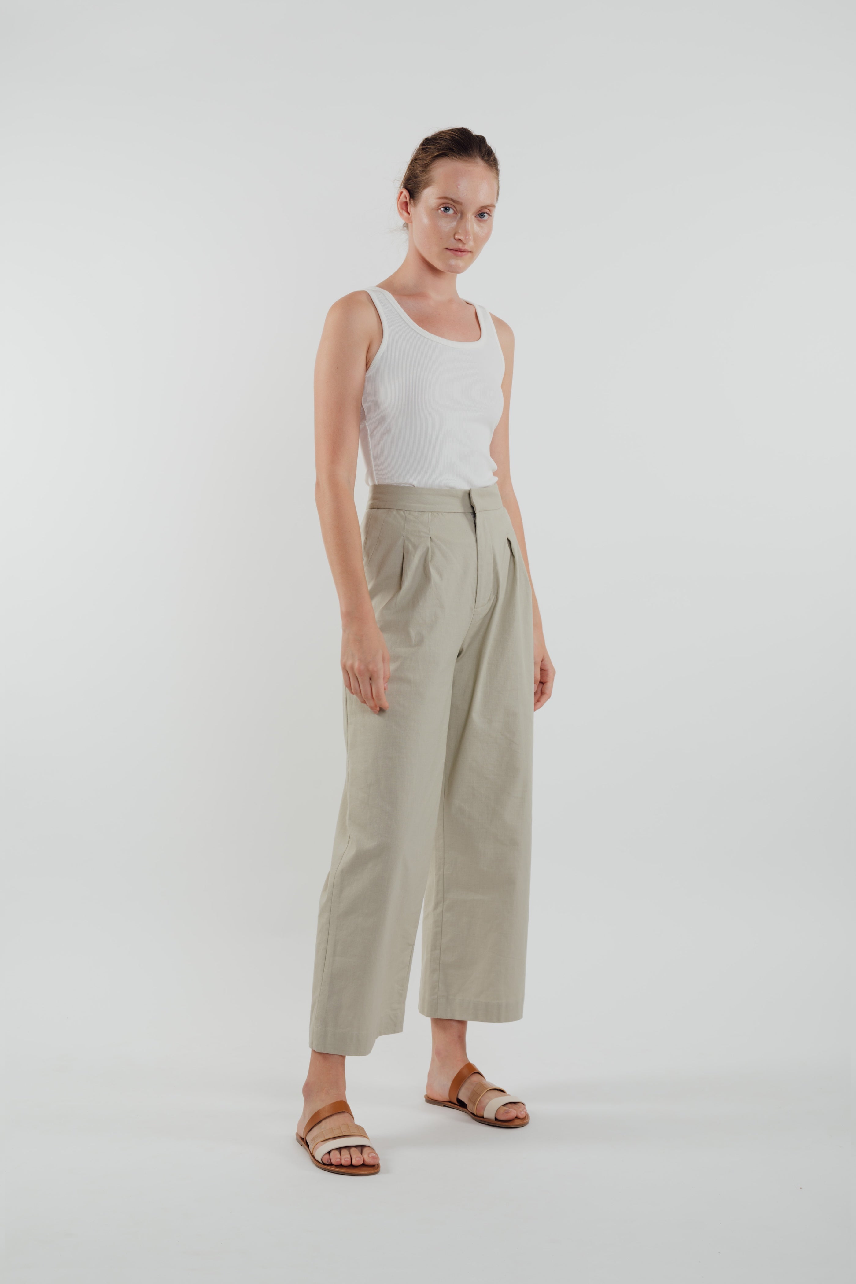 Scoop Neck Knit Tank in White (Sale)