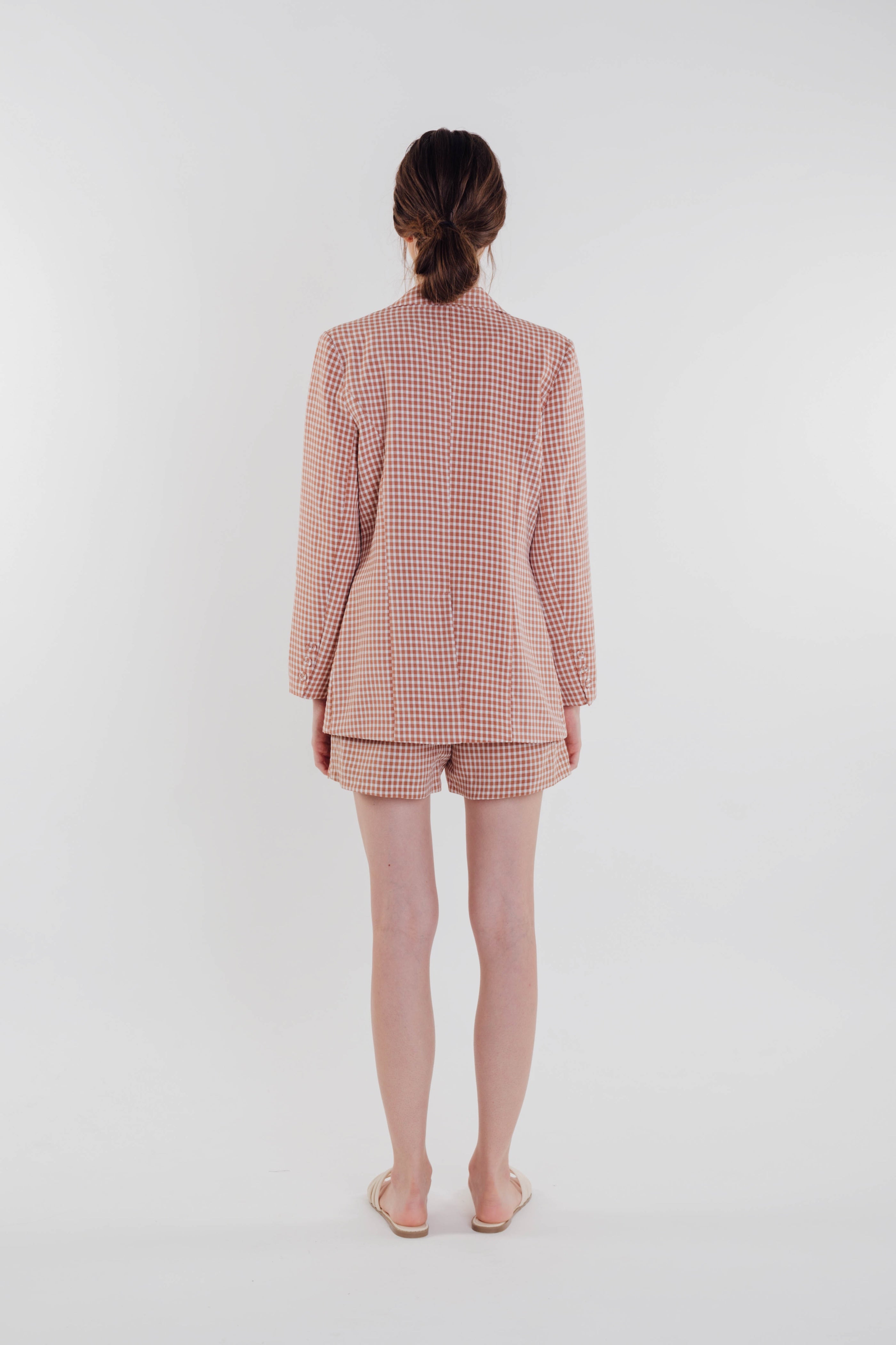 Gingham Blazer in Rose (Sale)