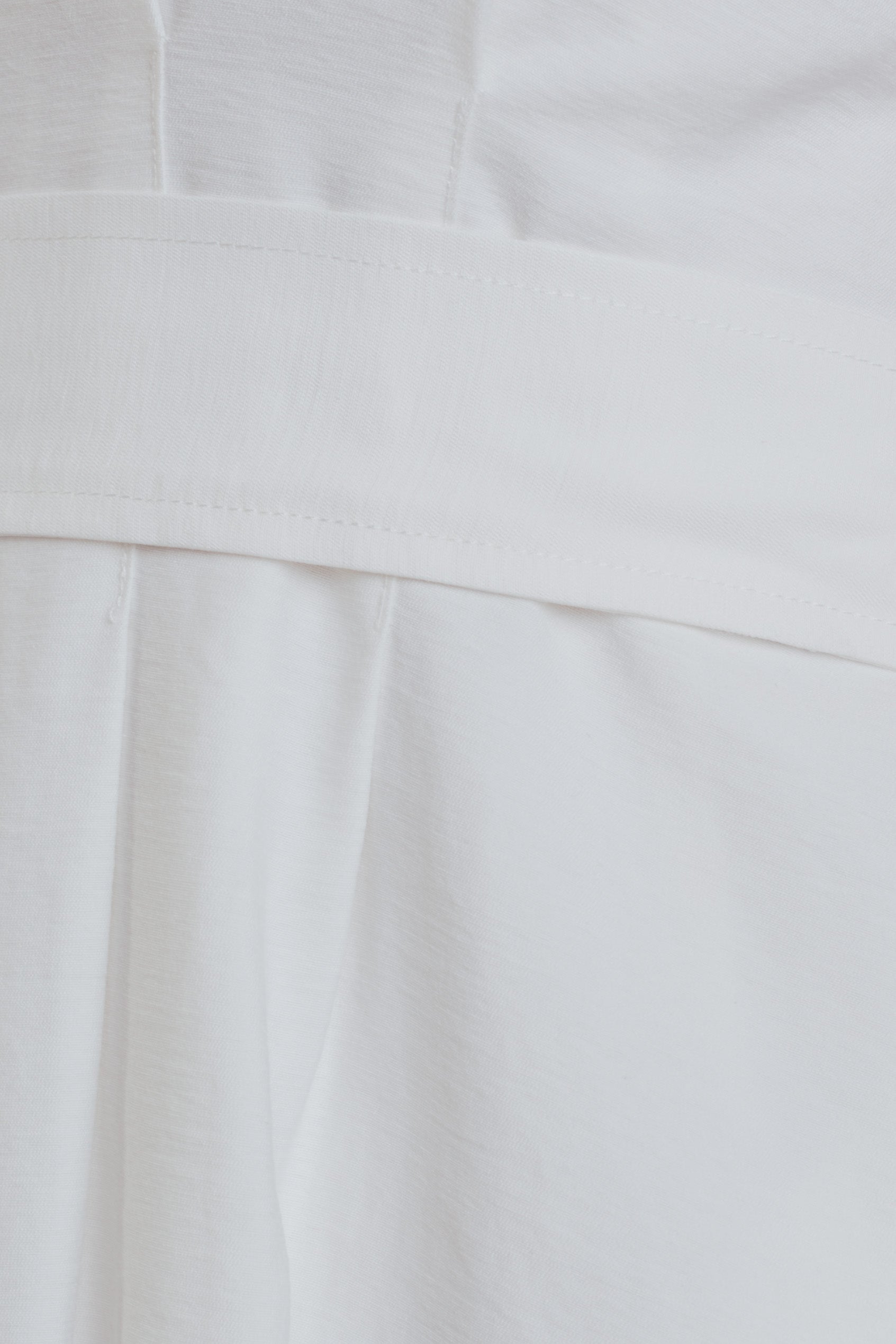 Box Pleated Midi Dress in White (Sale)