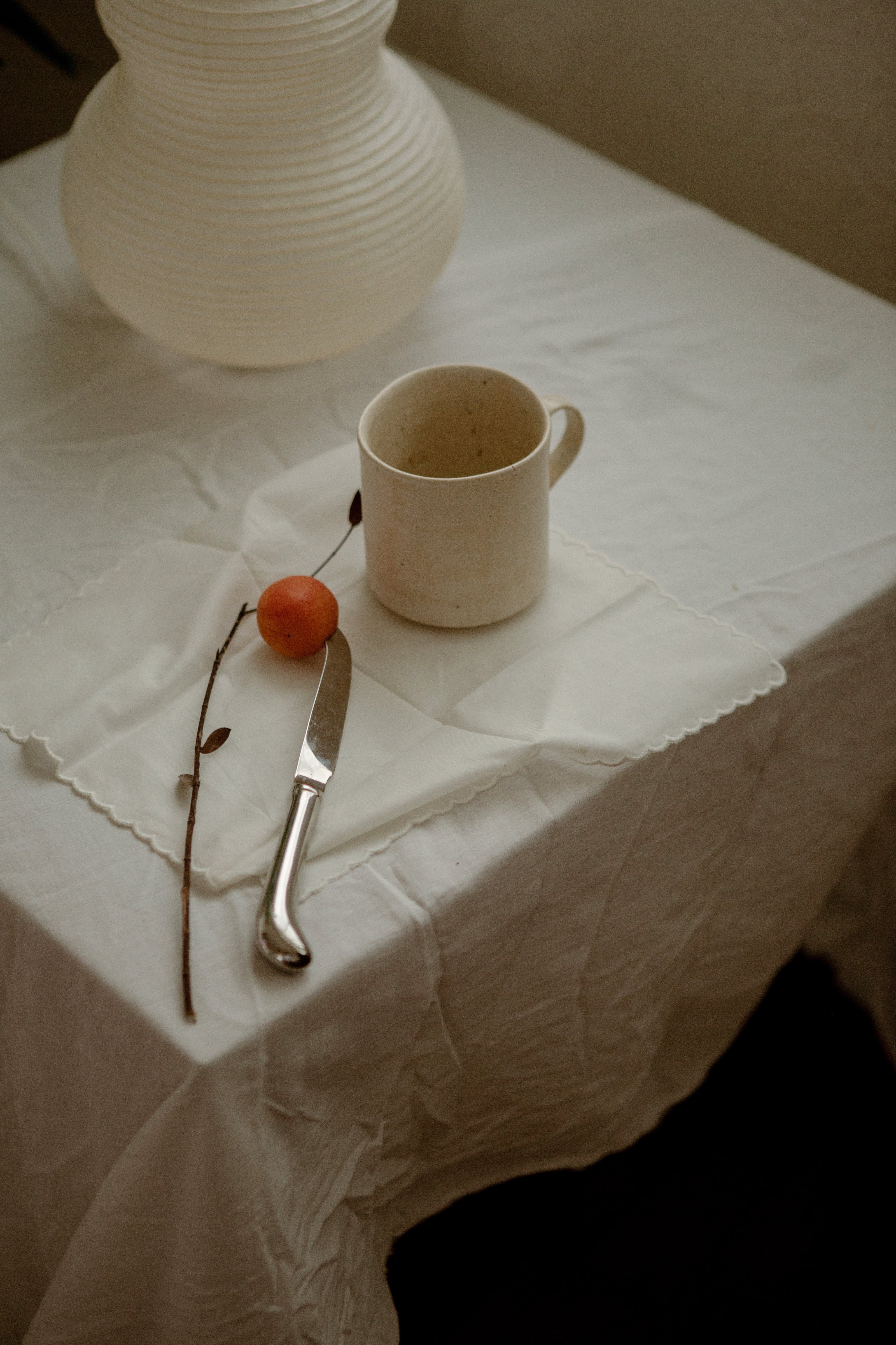 Mug with Organic Rim in Sandstone