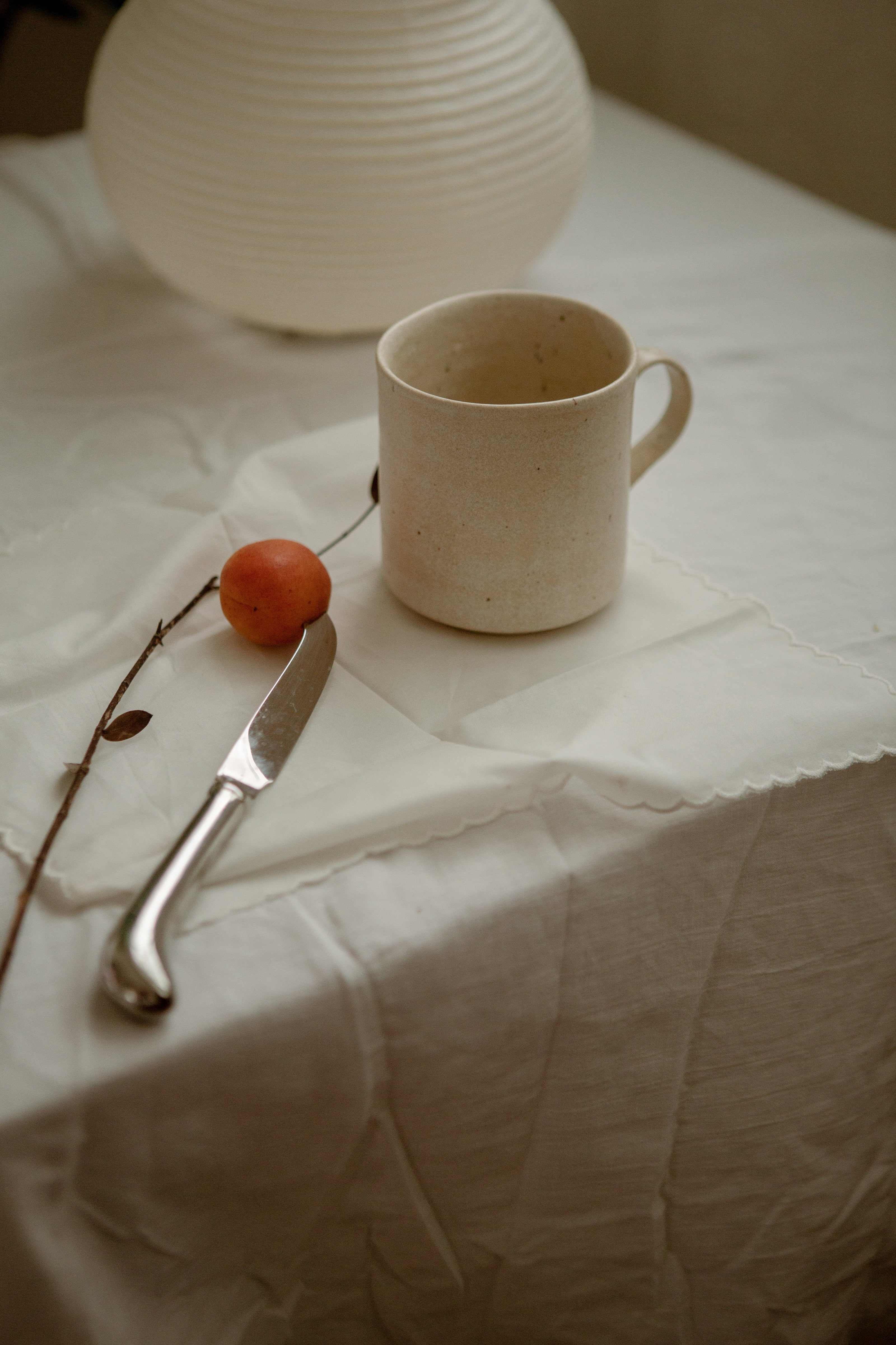 Mug with Organic Rim in Sandstone