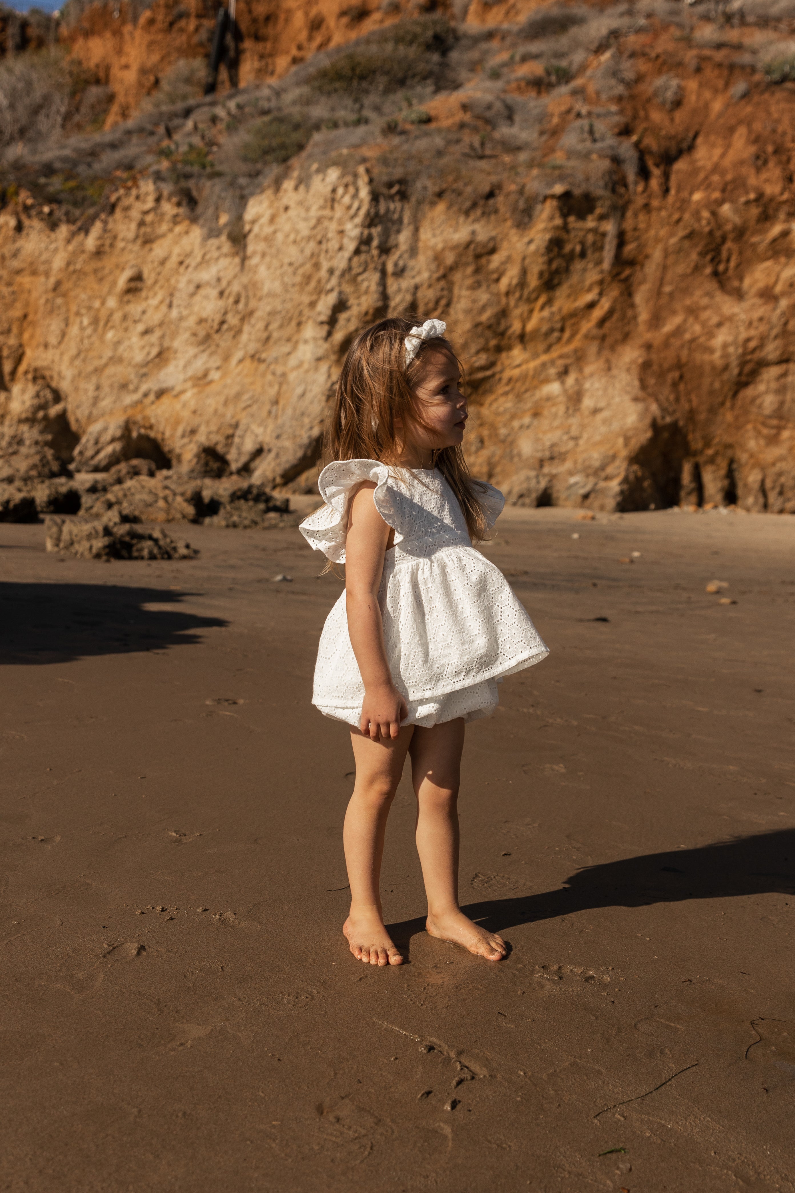 Mini Cotton Bloomer Shorts in Crochet