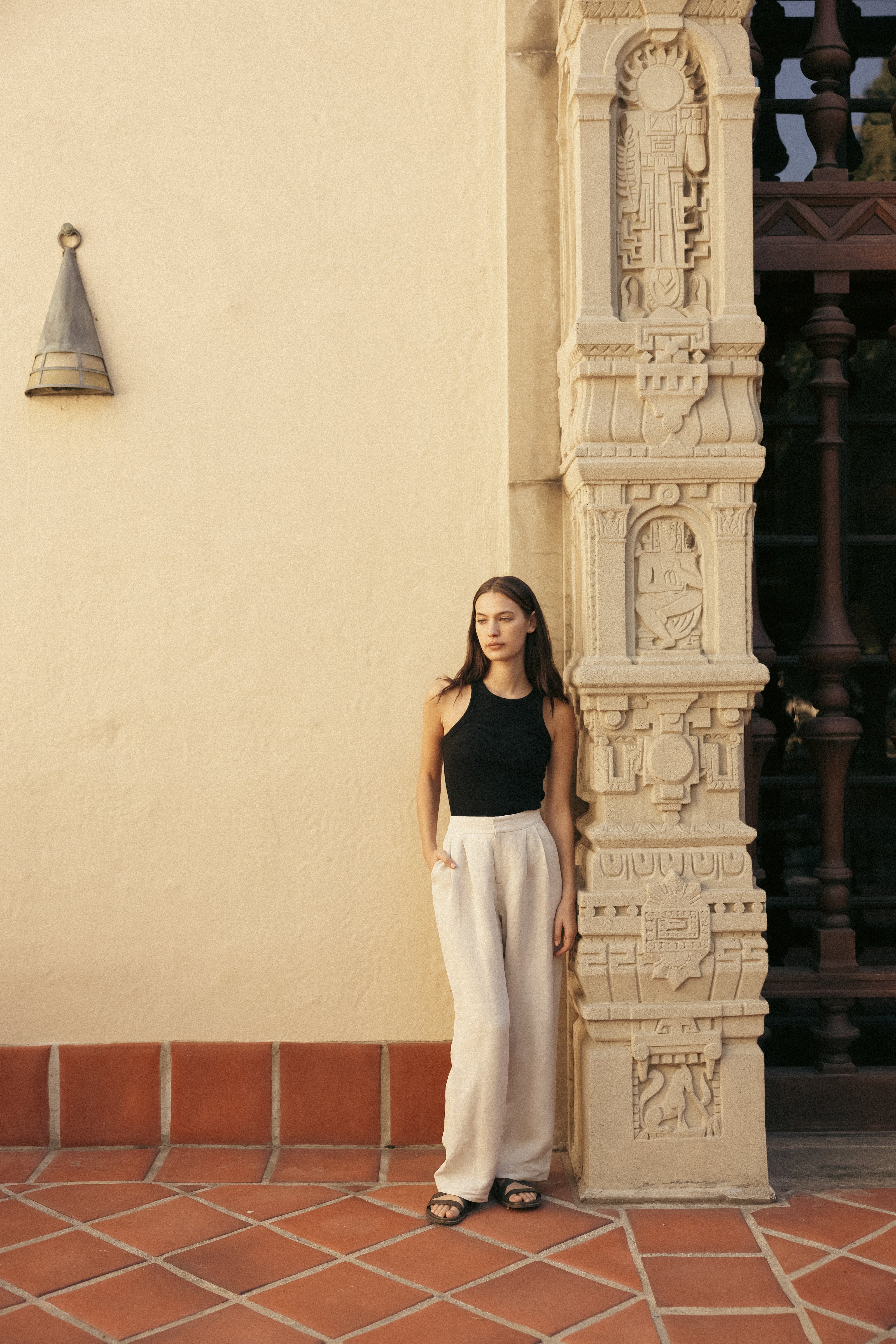 Linen Suit Trousers in White