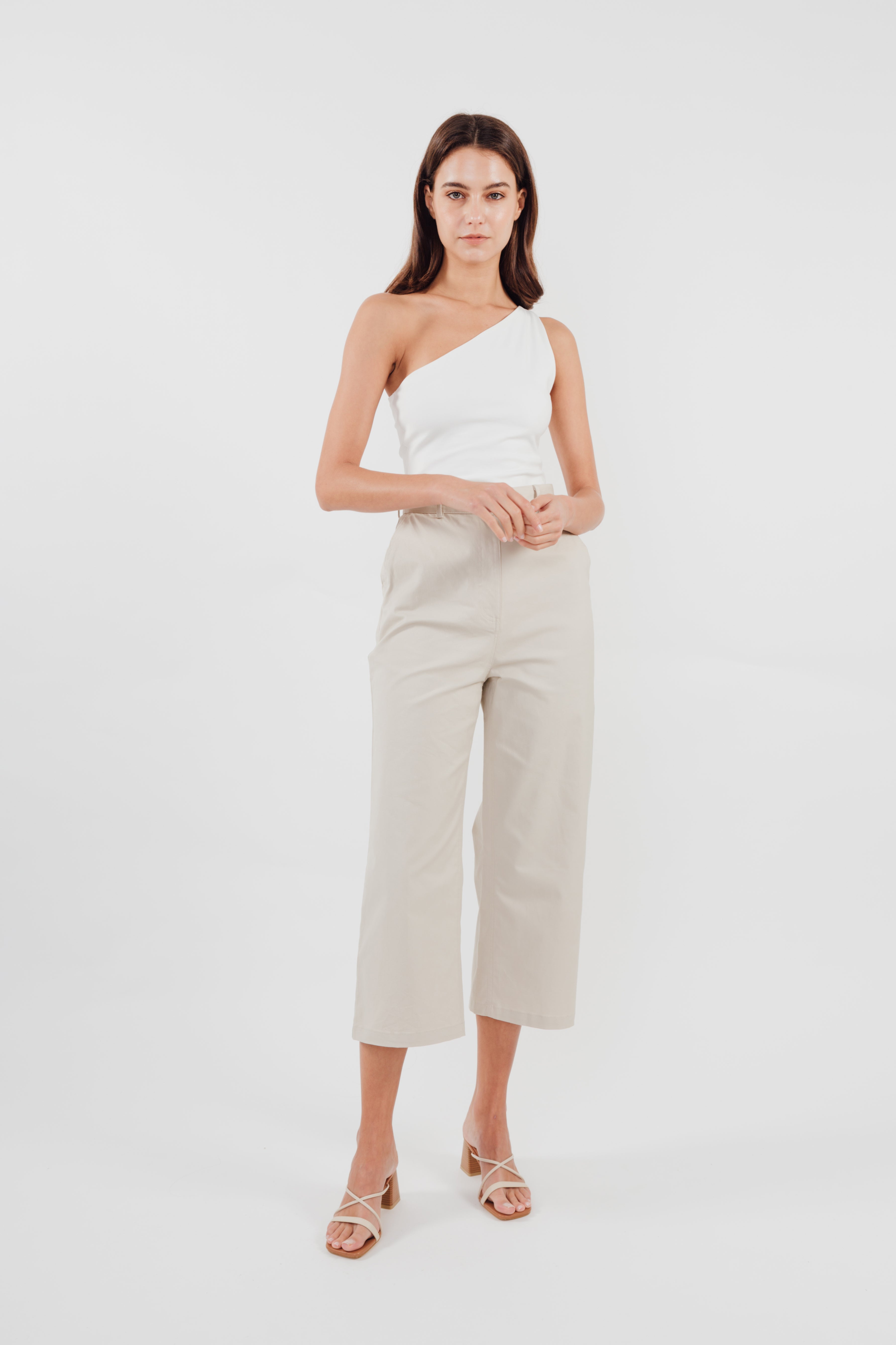 Sleeveless Toga Top in White (Sale)