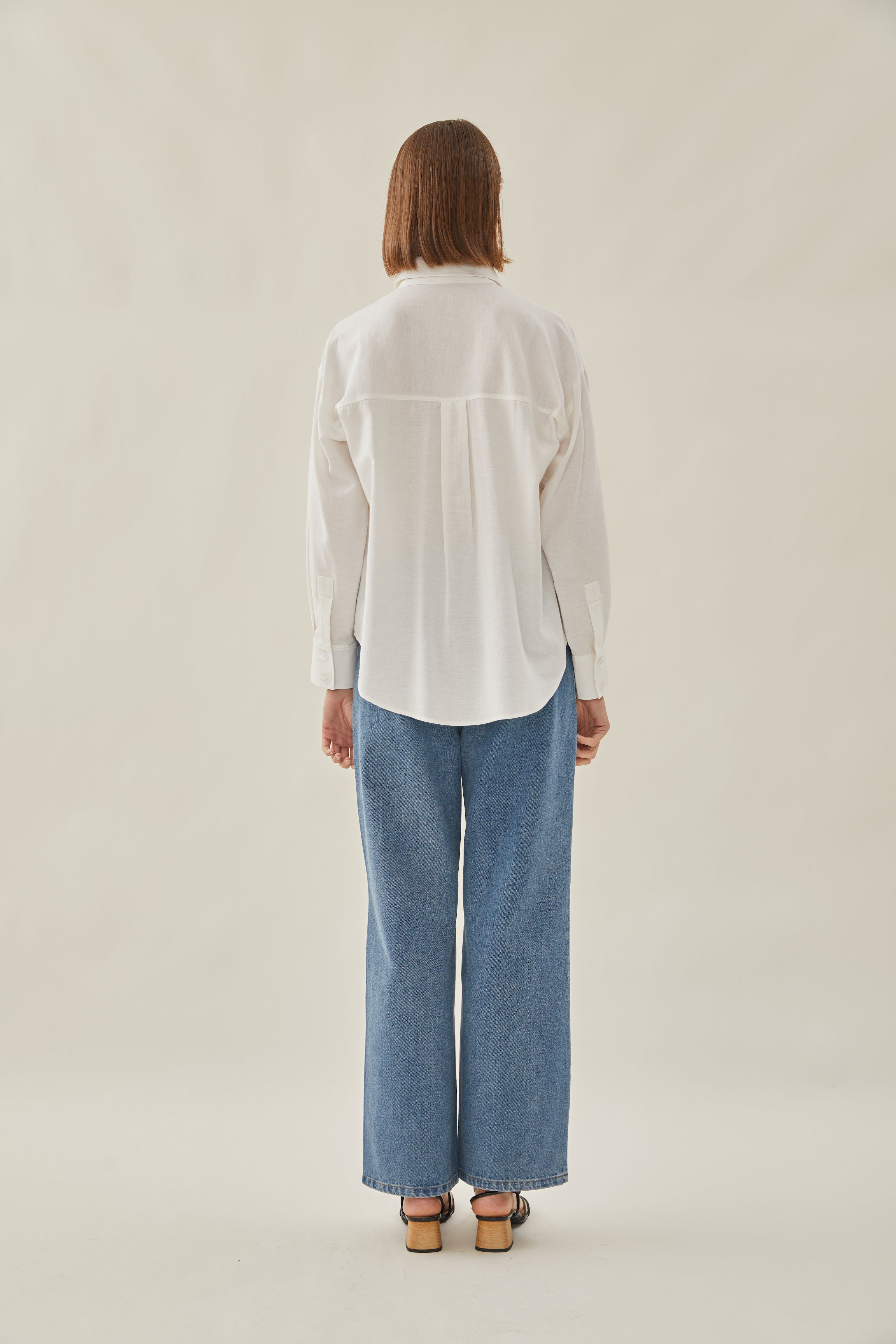 Cotton Relaxed Shirt in White