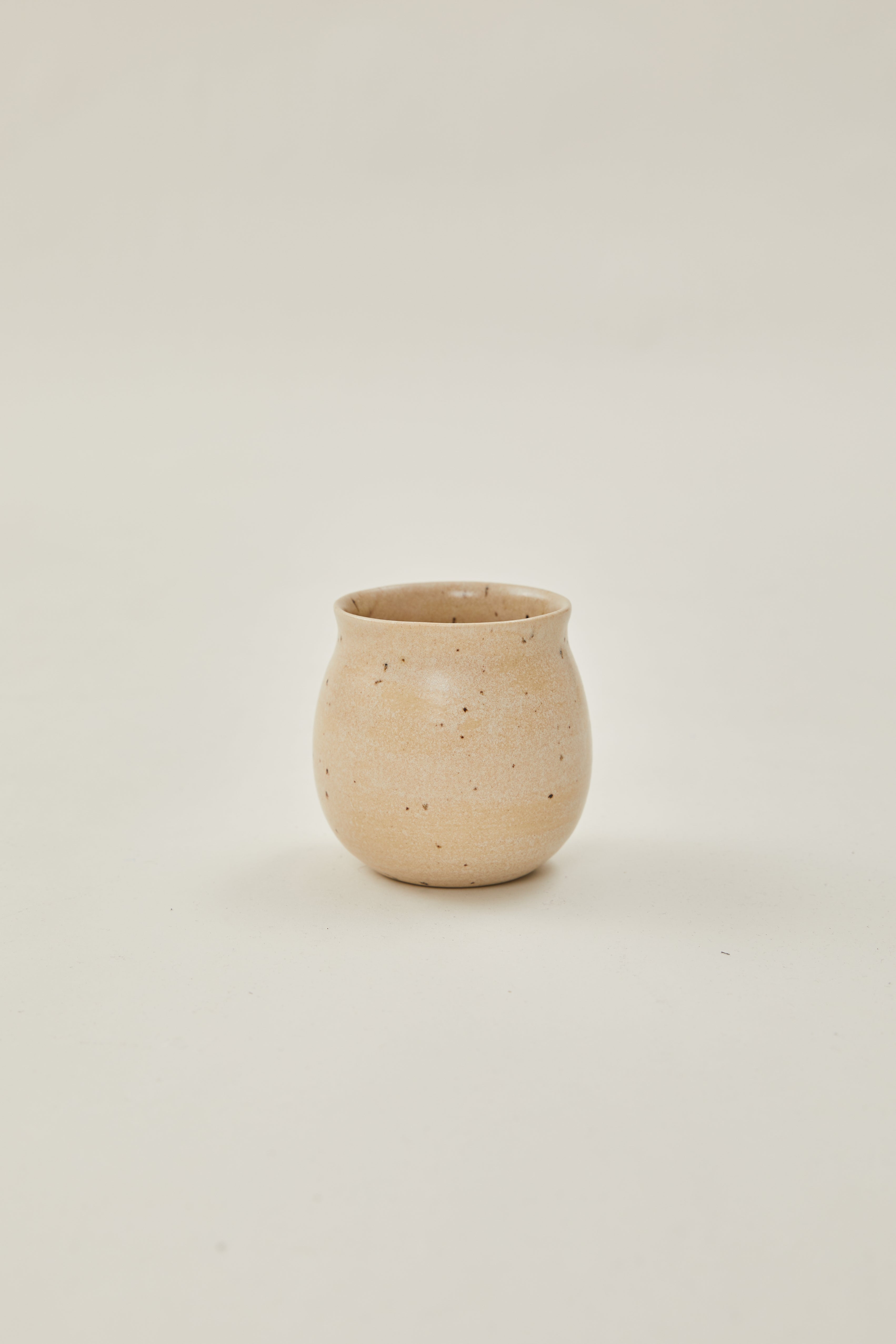 Bell-bottomed Cup with Organic Rim in Sandstone