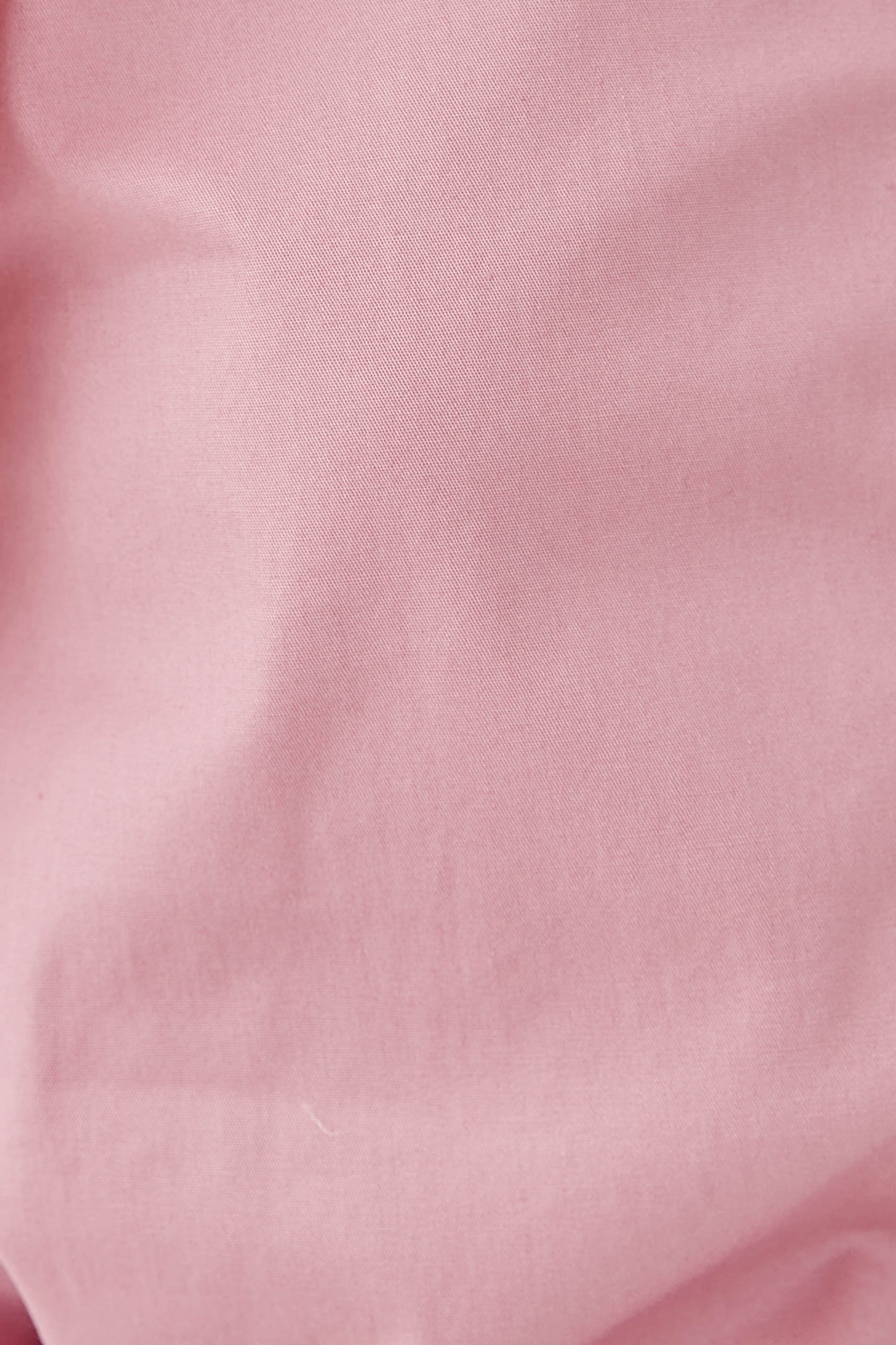 Cotton Puffed Sleeved Top in Hibiscus