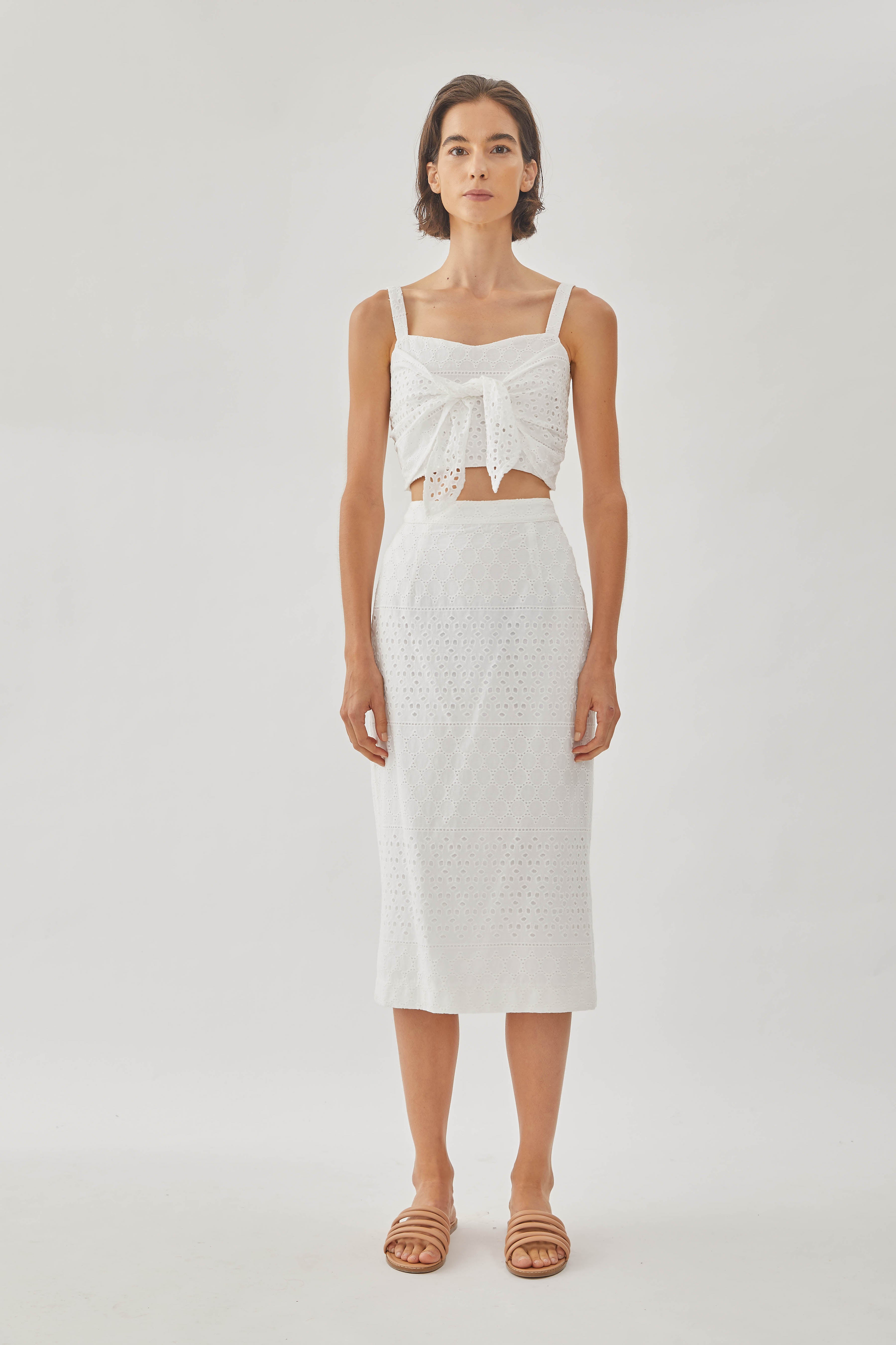 Catching Daylight Midi Straight Skirt