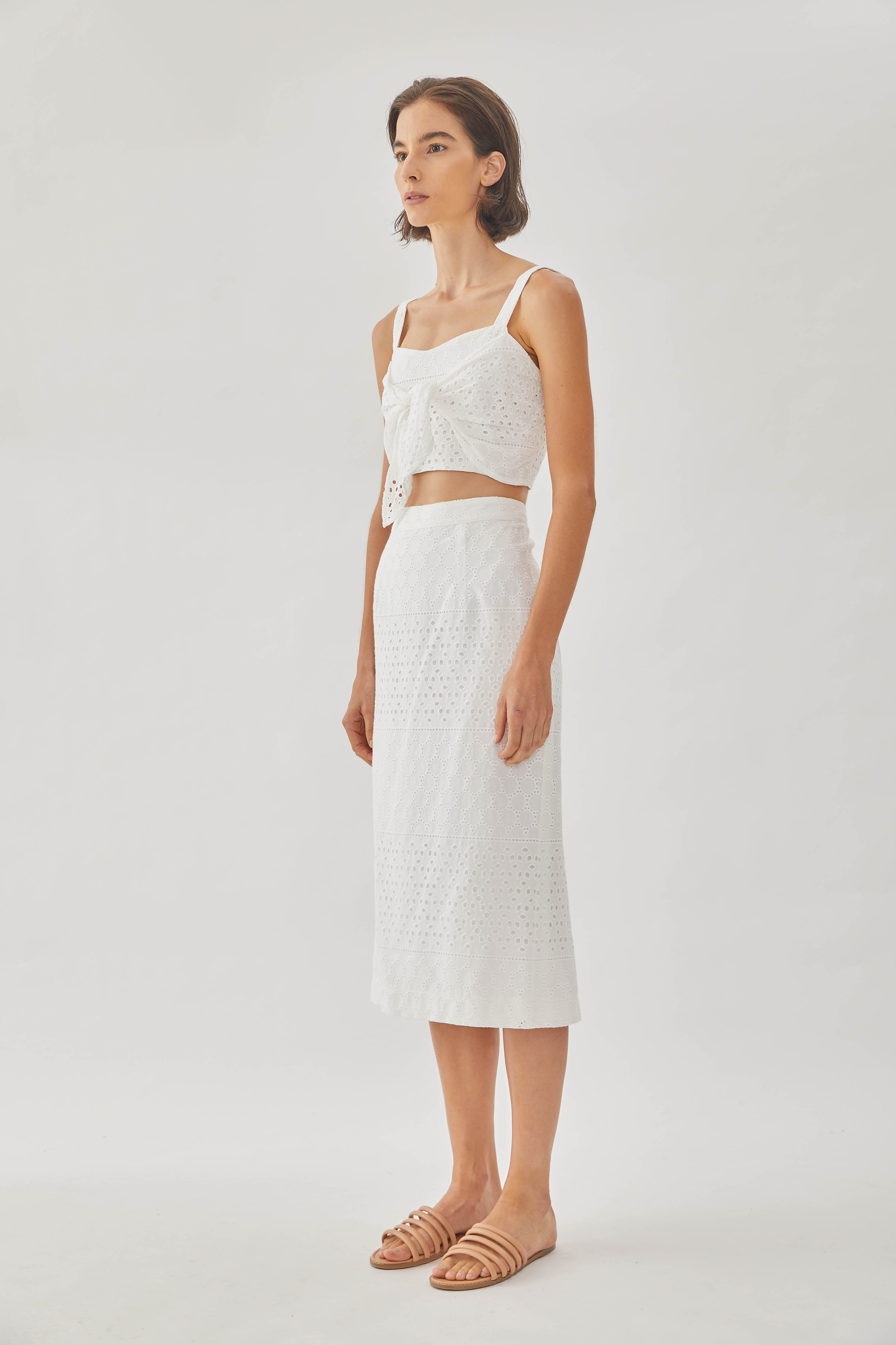 Catching Daylight Midi Straight Skirt