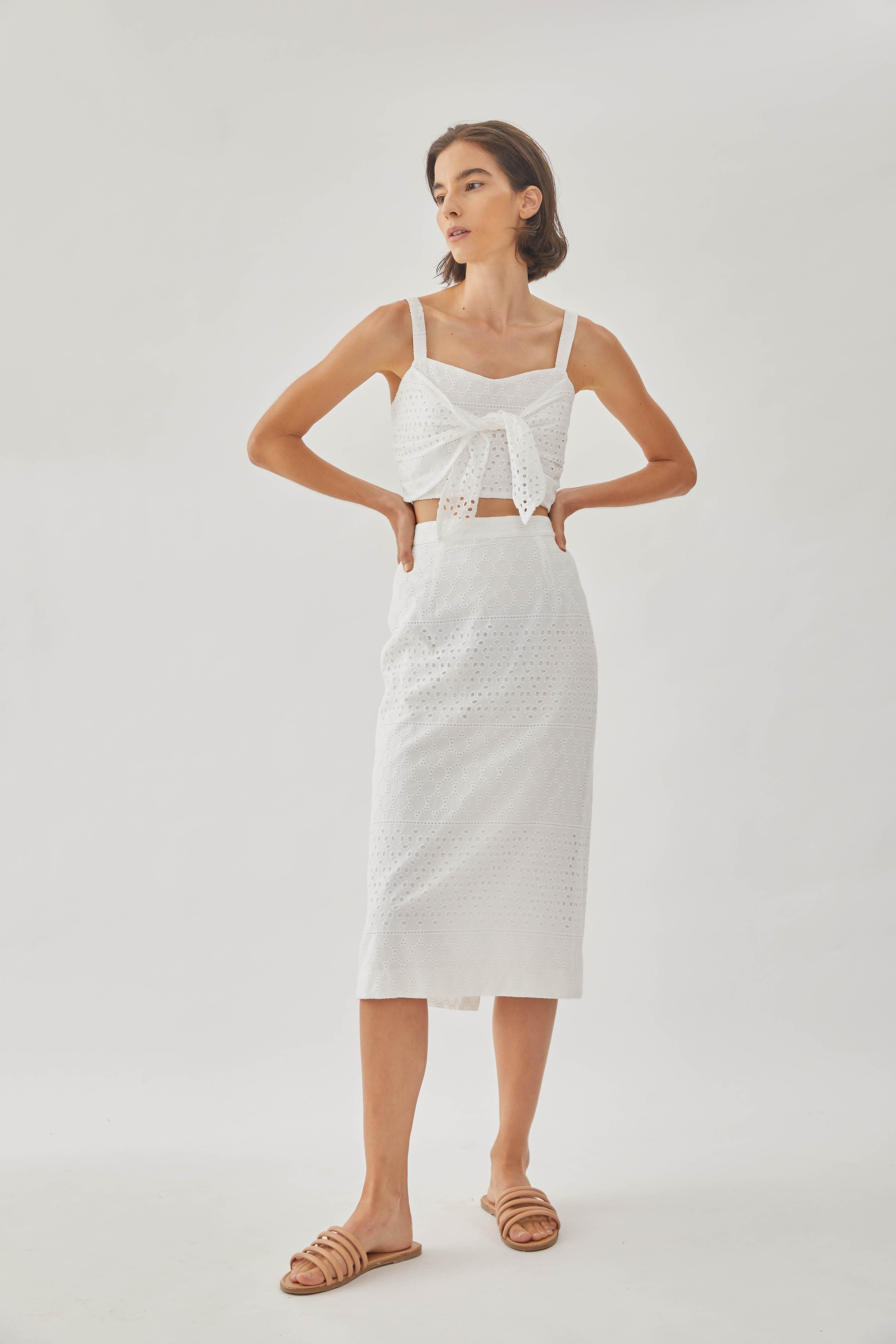 Catching Daylight Midi Straight Skirt