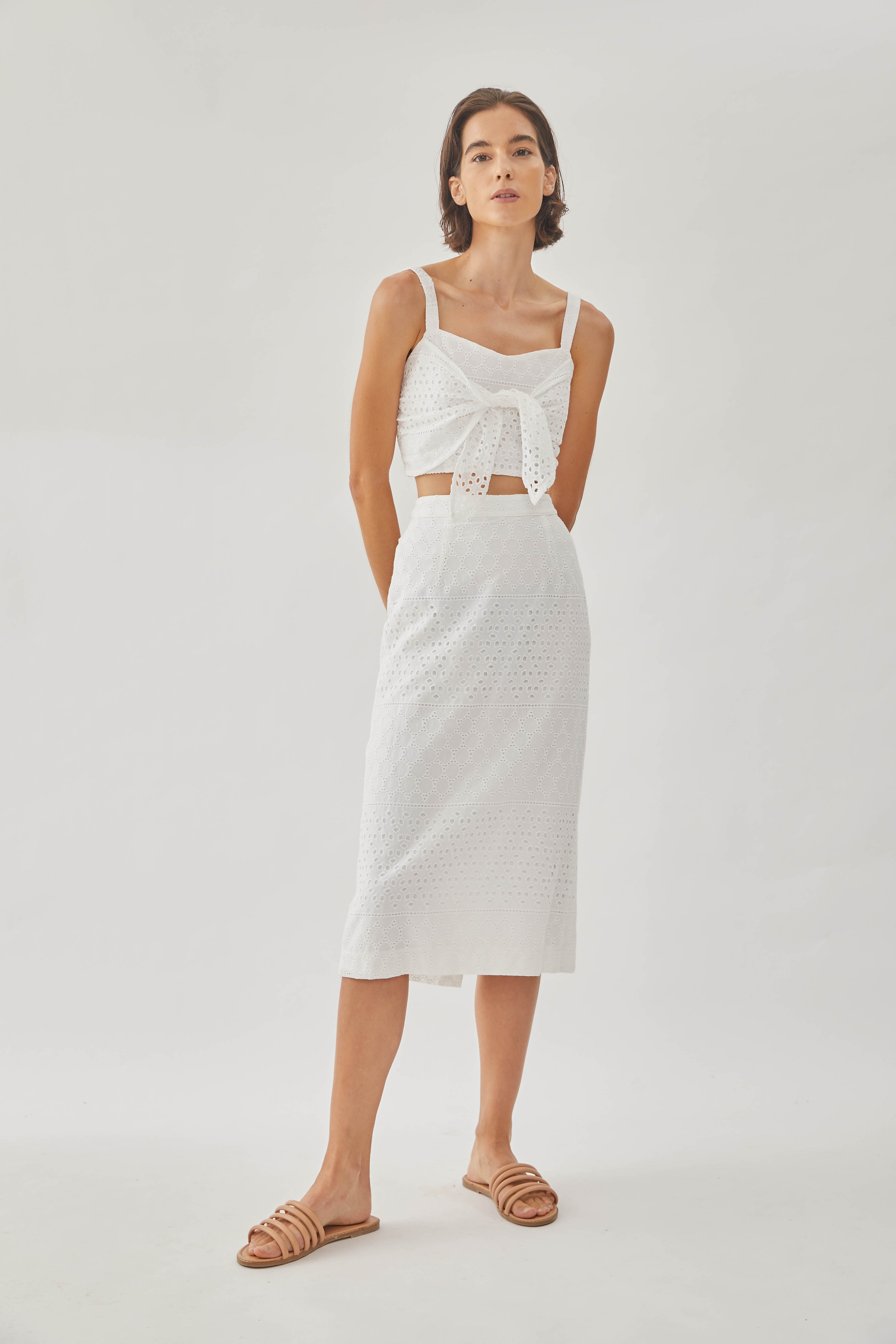 Catching Daylight Midi Straight Skirt