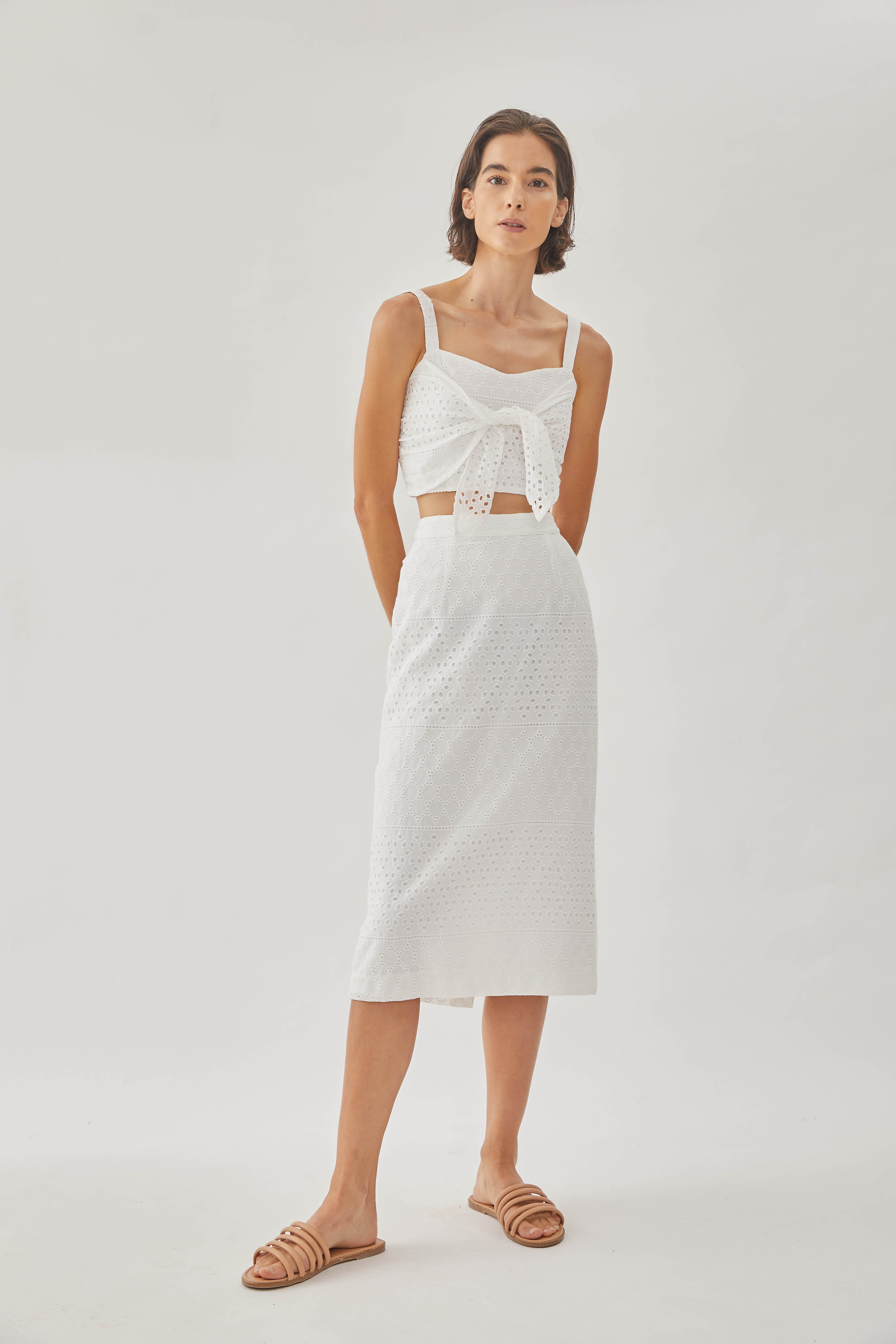 Catching Daylight Midi Straight Skirt