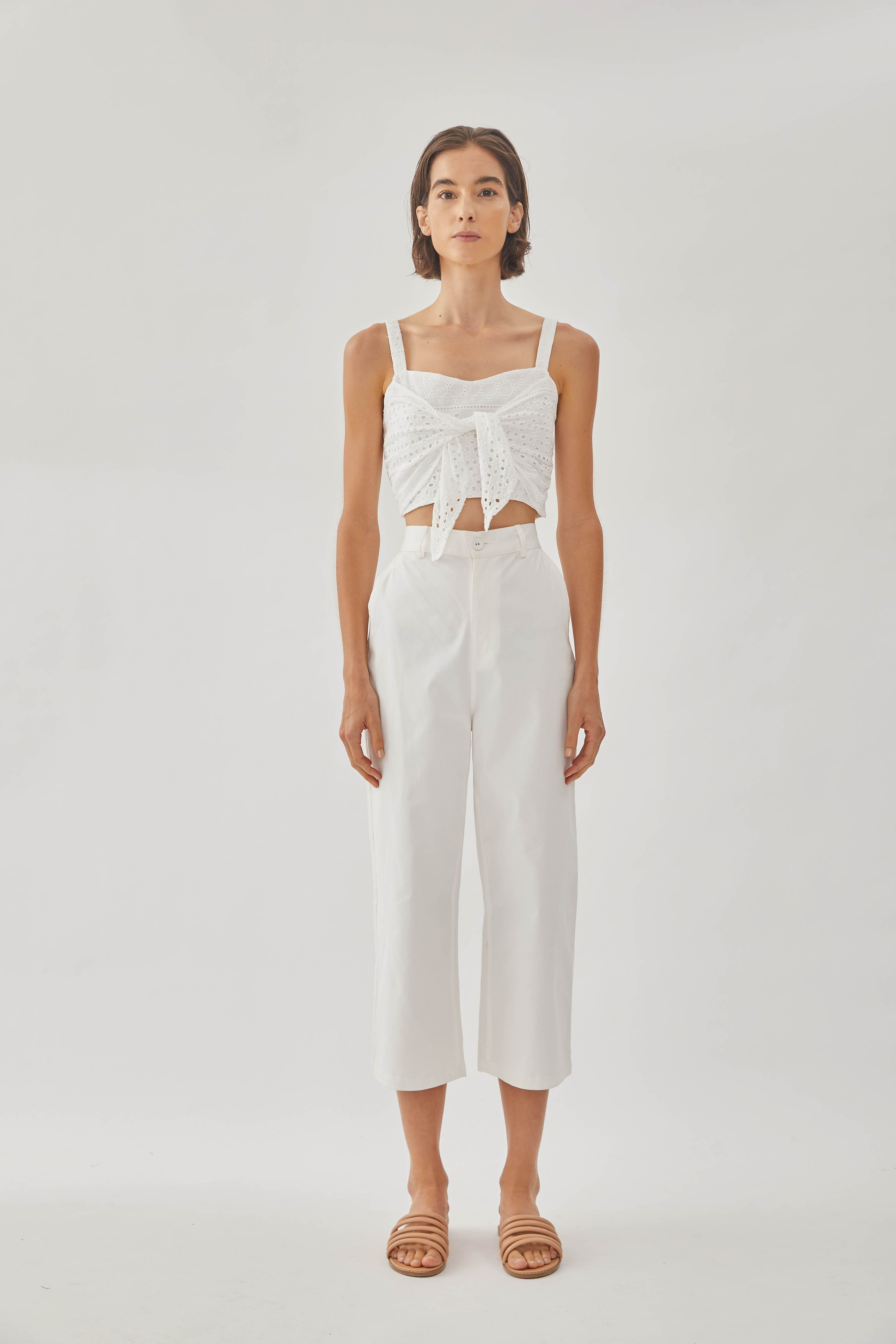 Catching Daylight Knotted Cropped Top