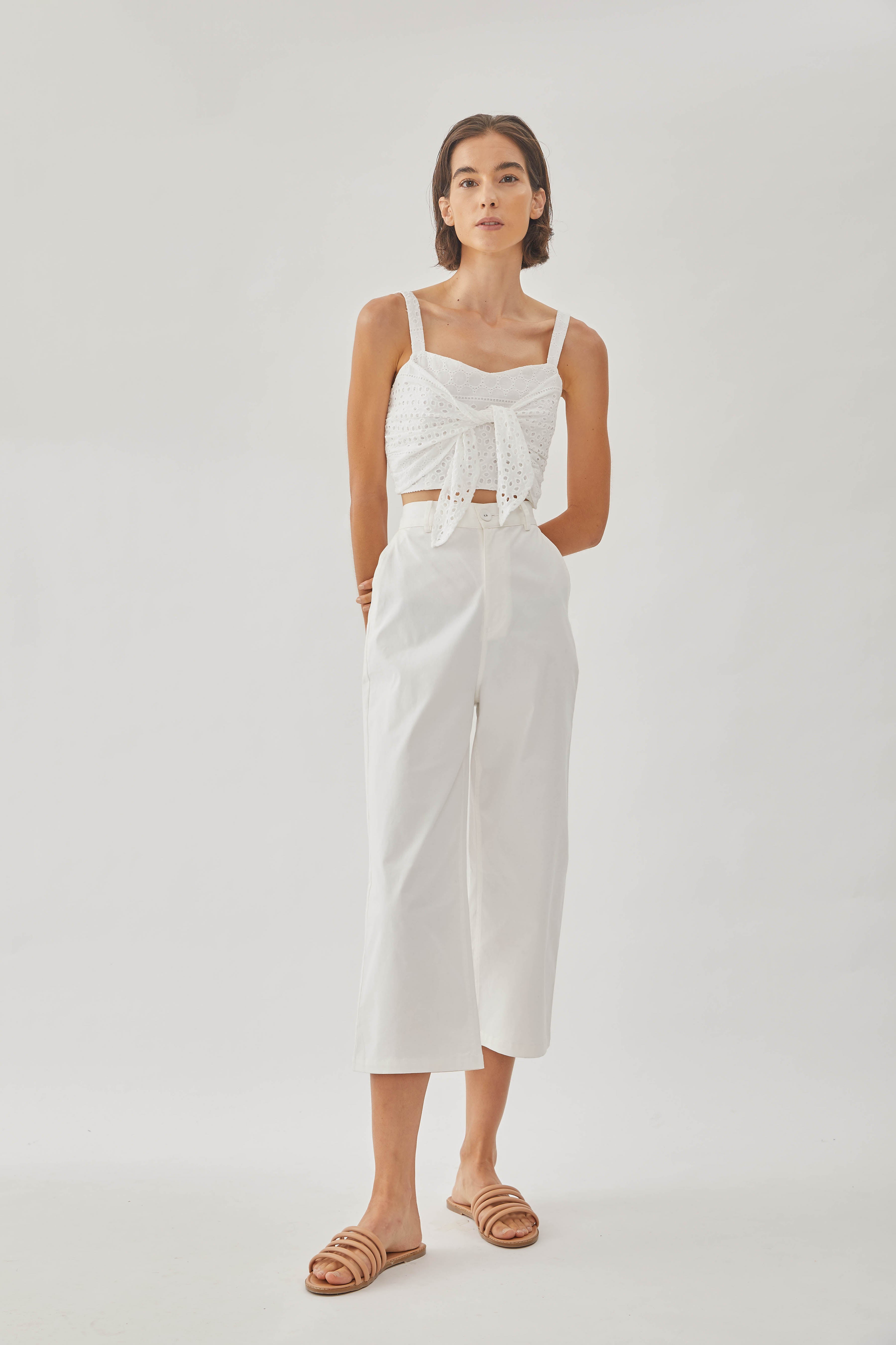 Catching Daylight Knotted Cropped Top