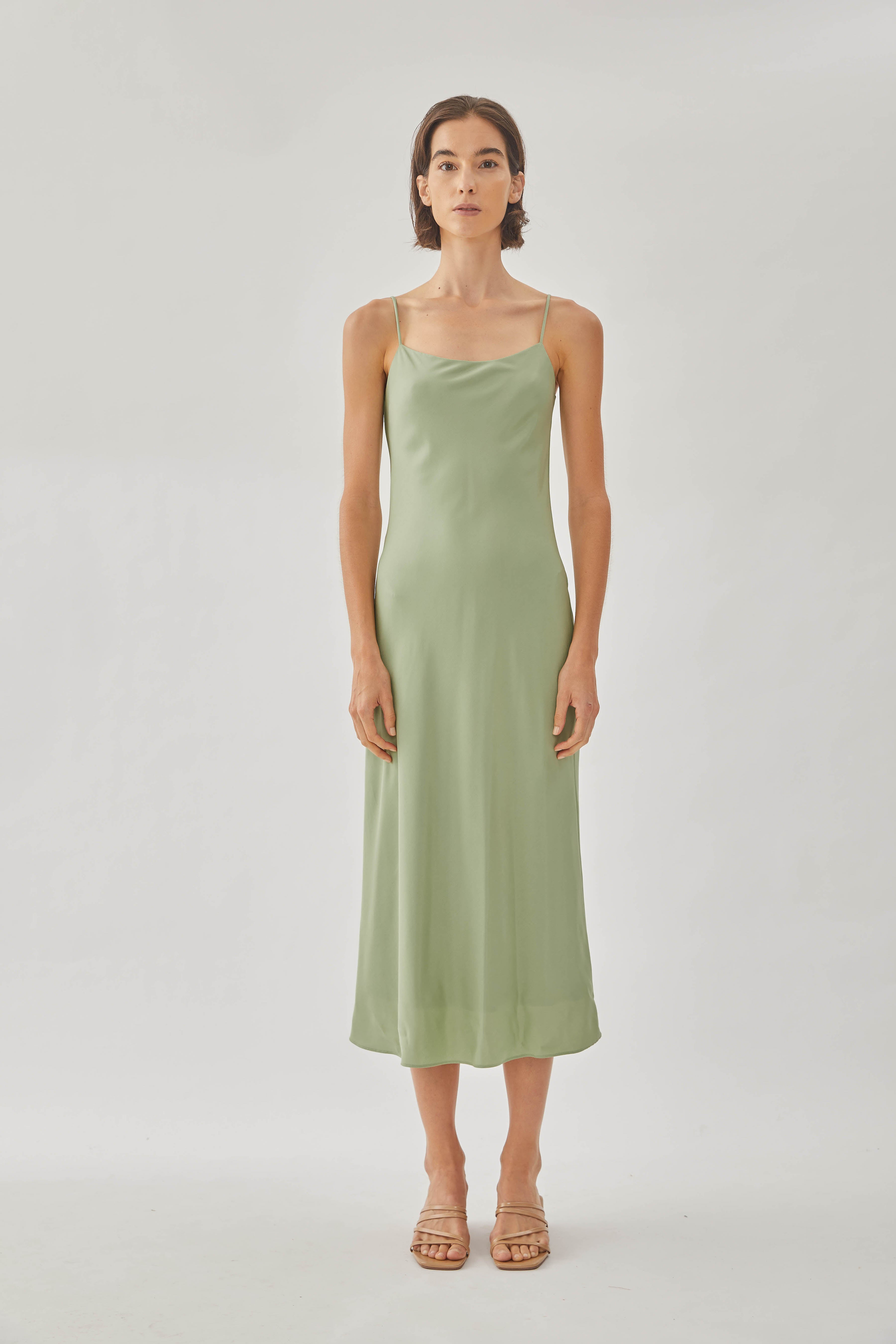 Slip Dress in Sage
