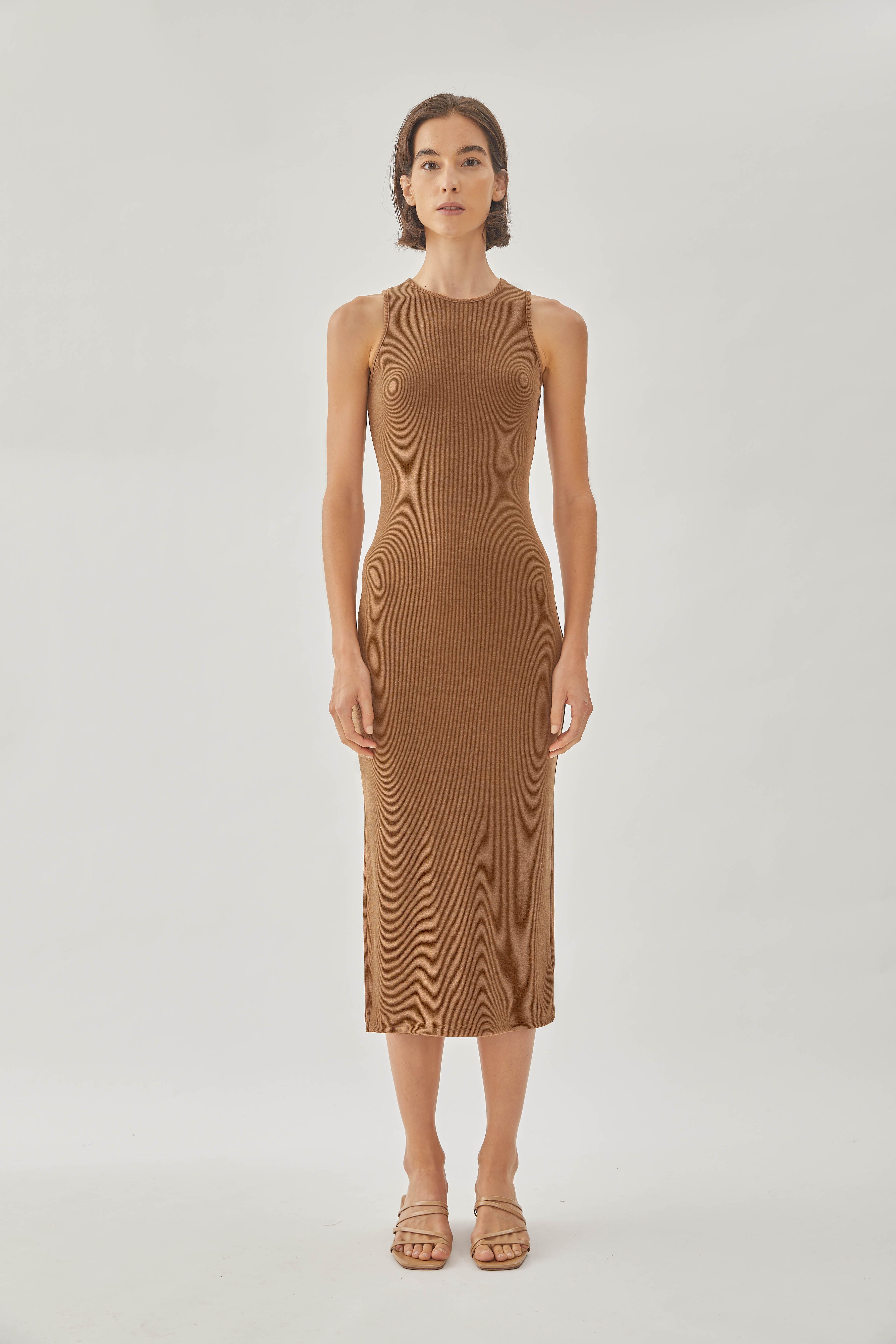 Knitted Dress in Brown