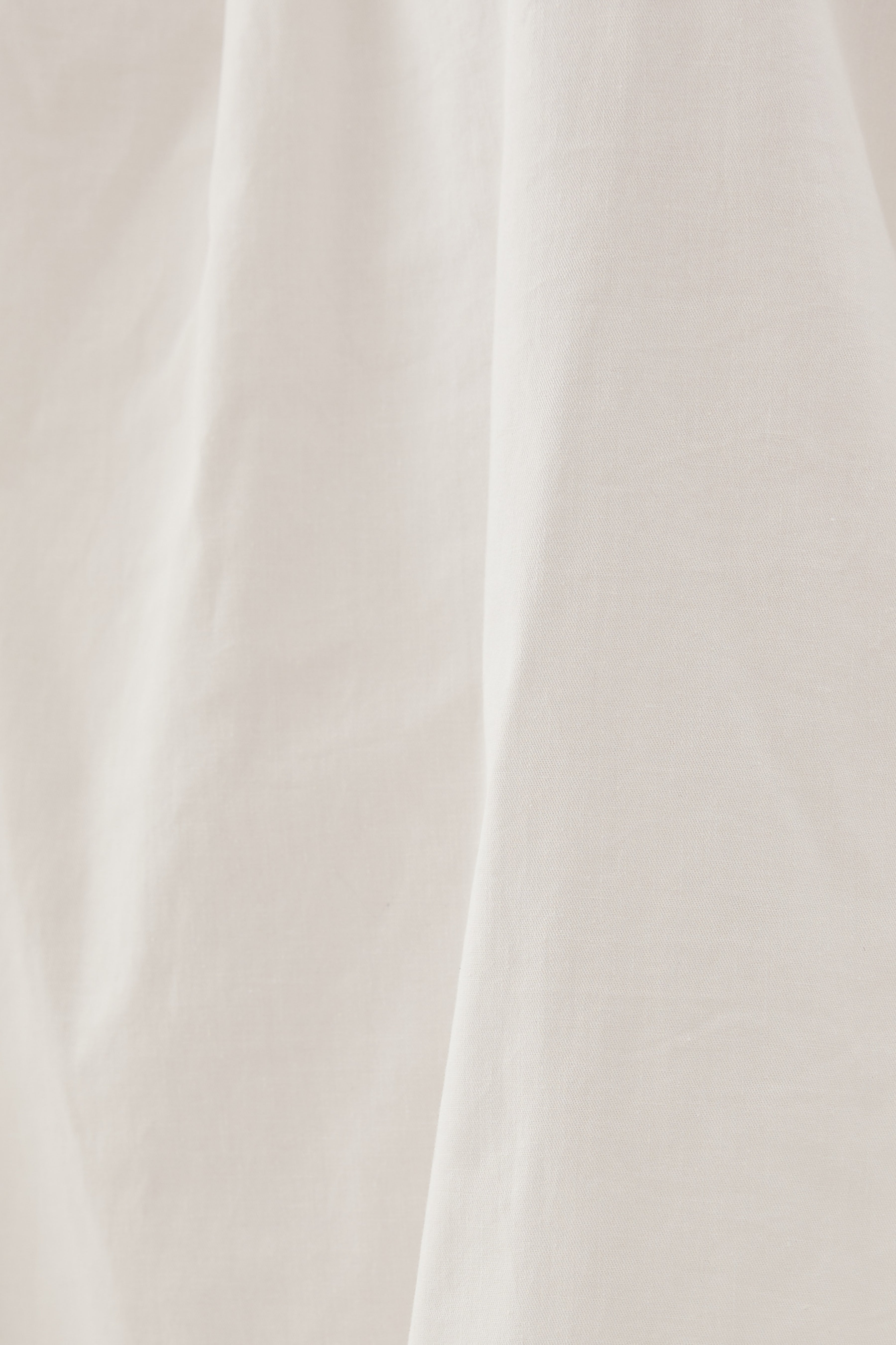Cotton Gathered Dress in White