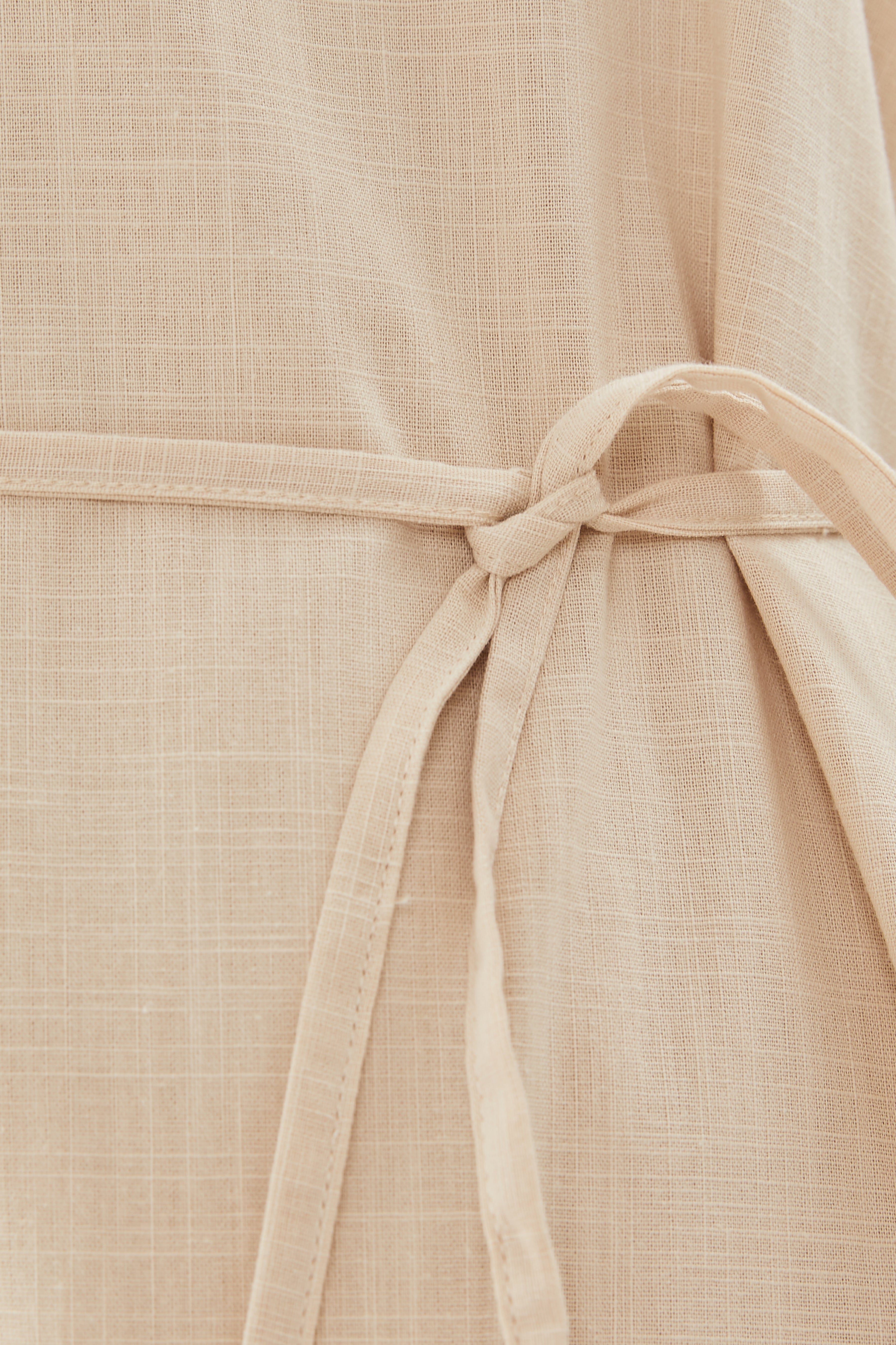 Linen Tiered Dress in Oatmeal